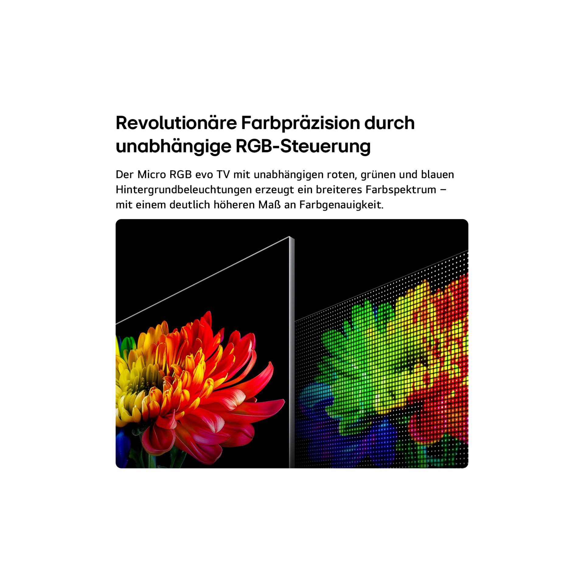 4K-Anzeige, LED-Bildschirm, OLED-ähnlich, Farbspektrum, geteilter Bildschirm