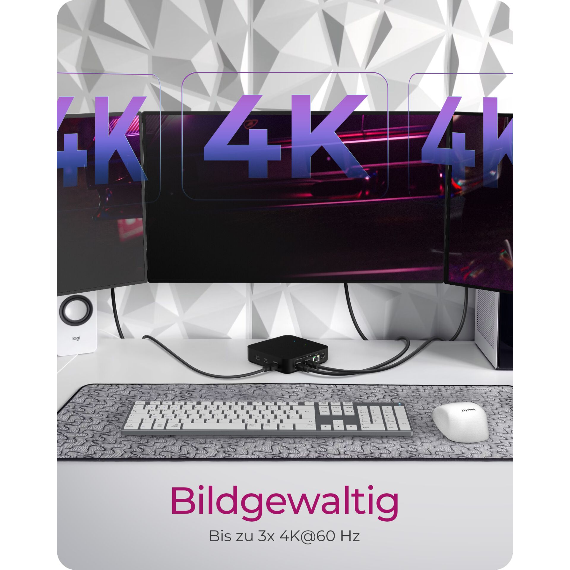 Computerausrüstung, Computer-Tastatur, Sprecher, Plakat, Überwachen