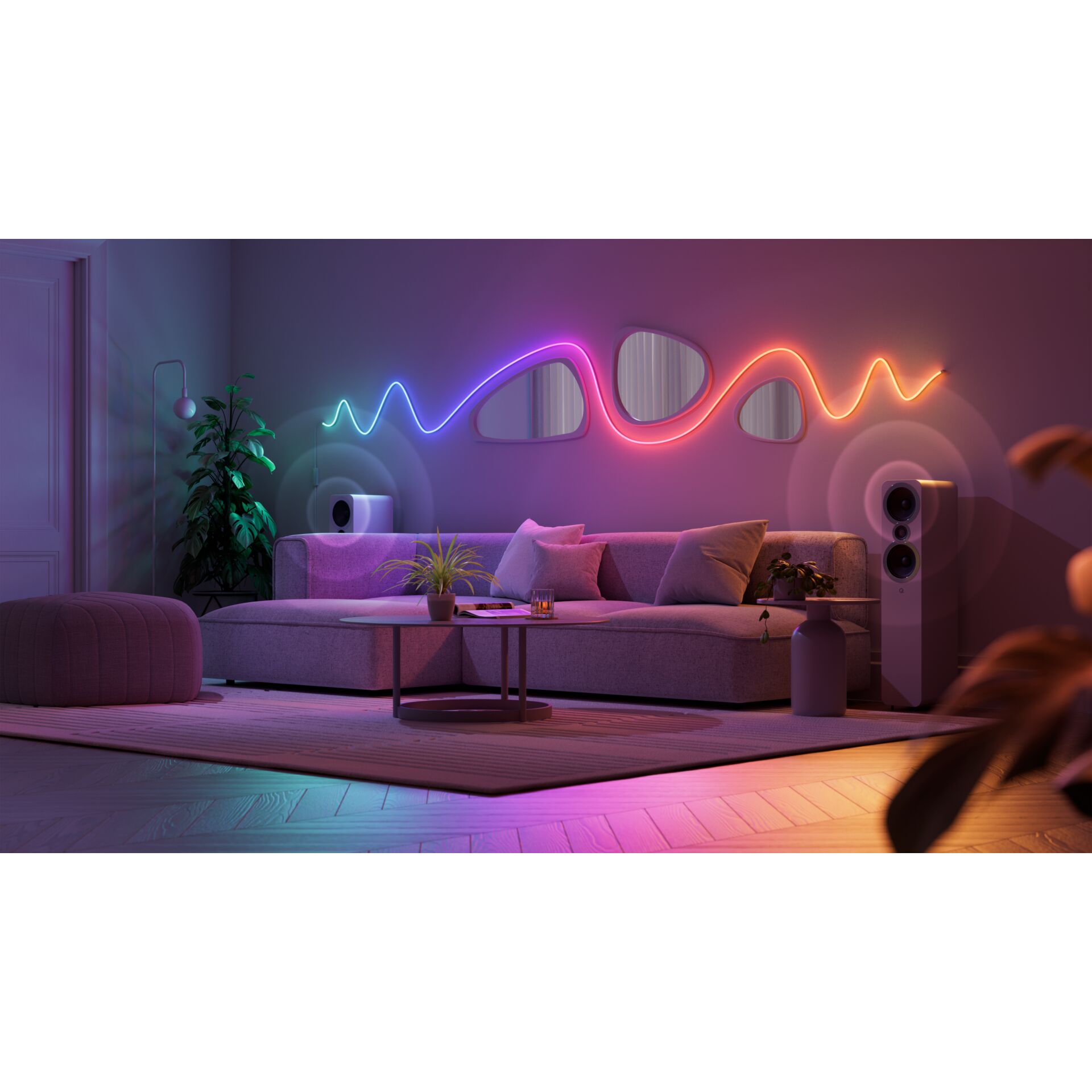 Couch, Wohnzimmer, Innenarchitektur, Licht, Dekoration für Zuhause