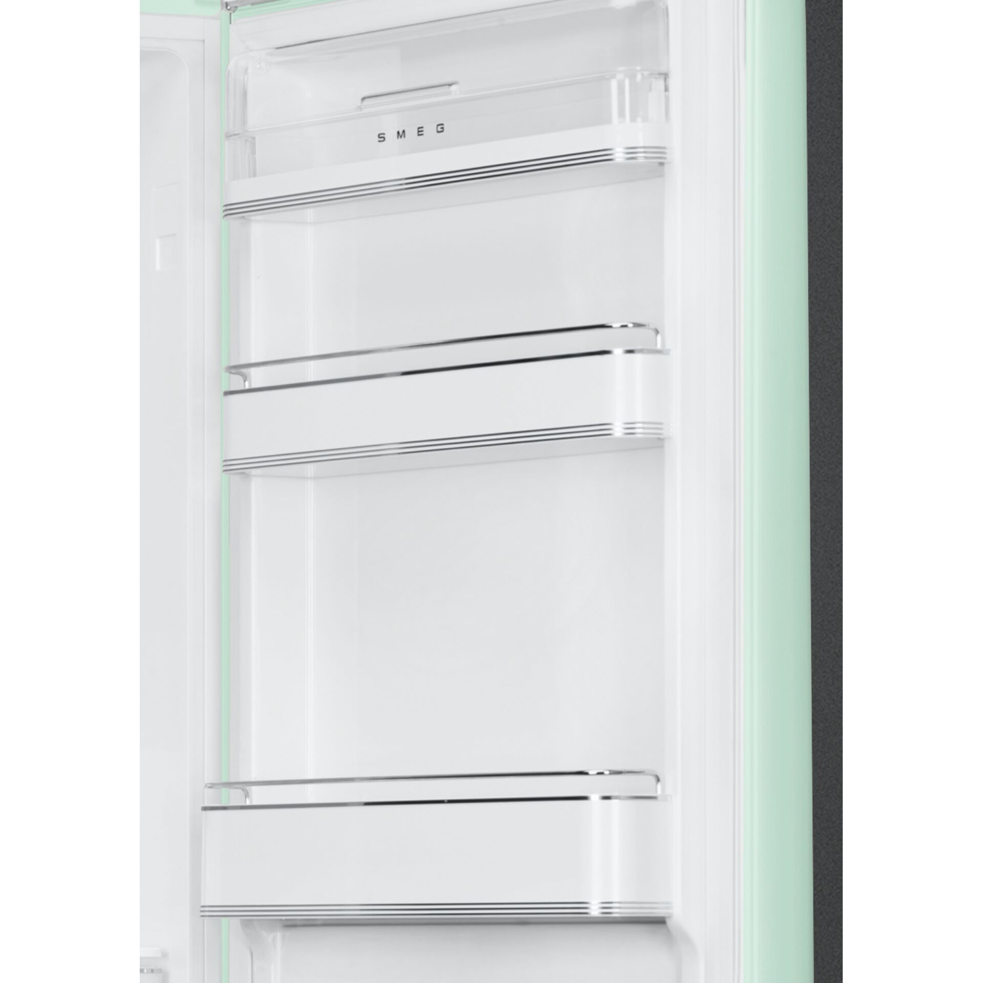 kleiderschrank, kleinrefrigerator, smeg, spiegeltür, regal