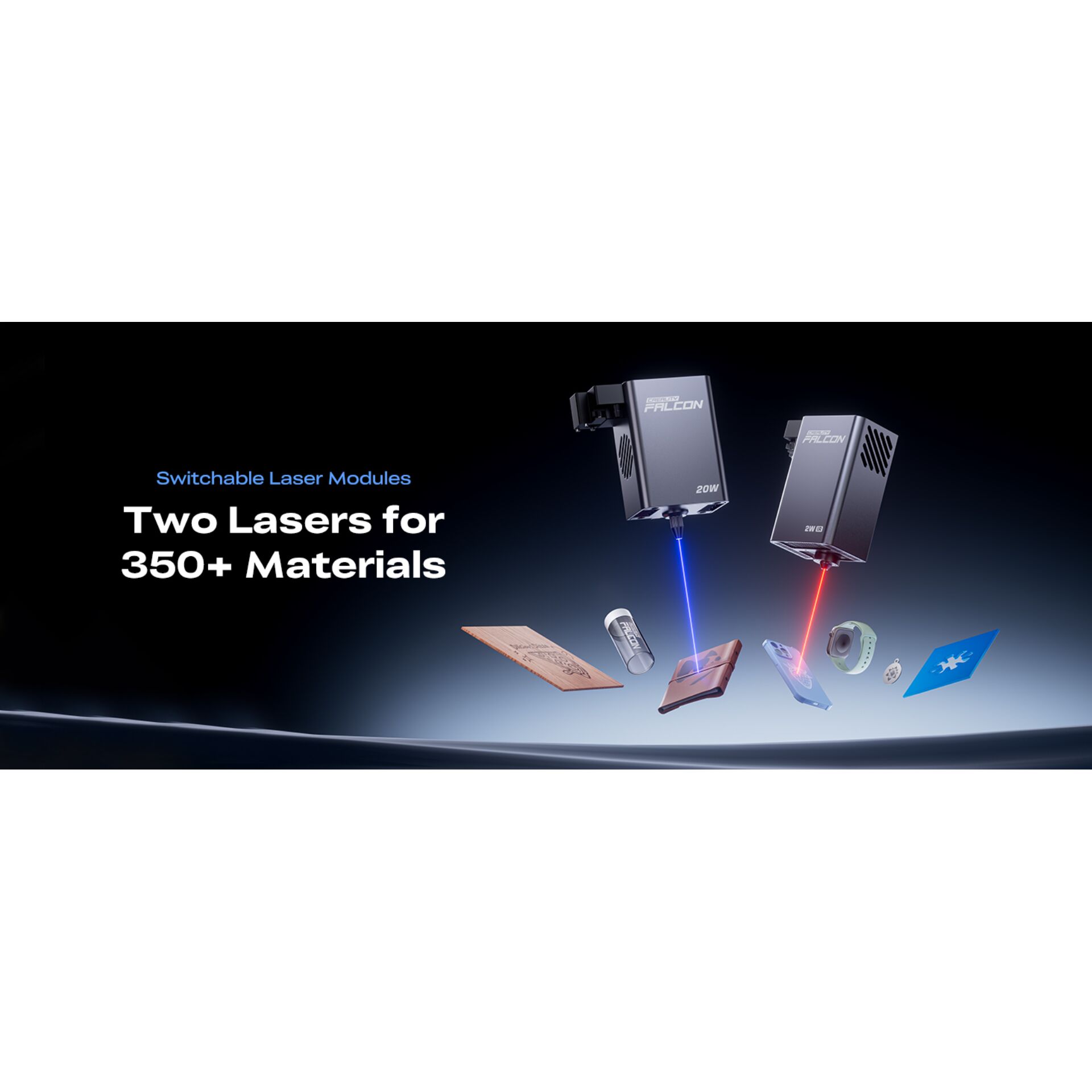 Laser-Modul, Zwei Laser, 350 Materialien, austauschbare Laser, Lasersystem