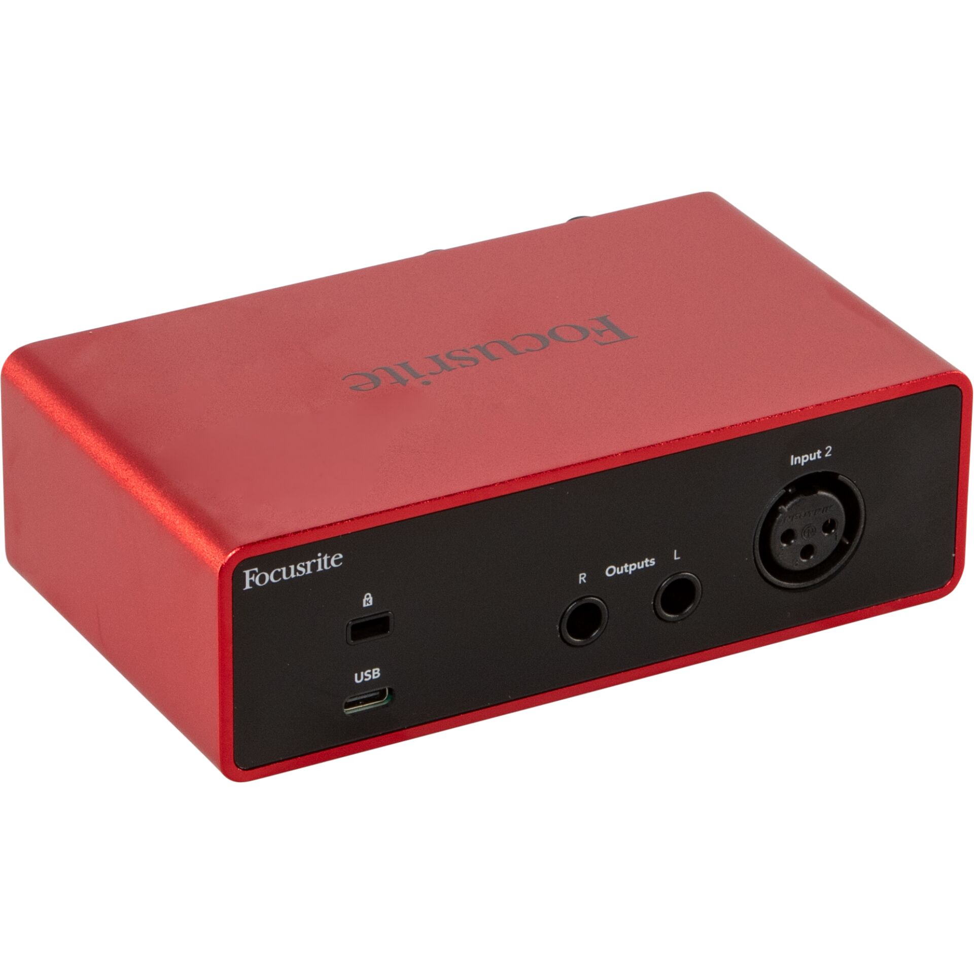 Audio-Schnittstelle, USB, XLR-Eingang, Ausgänge RCA, Roter Gehäuse