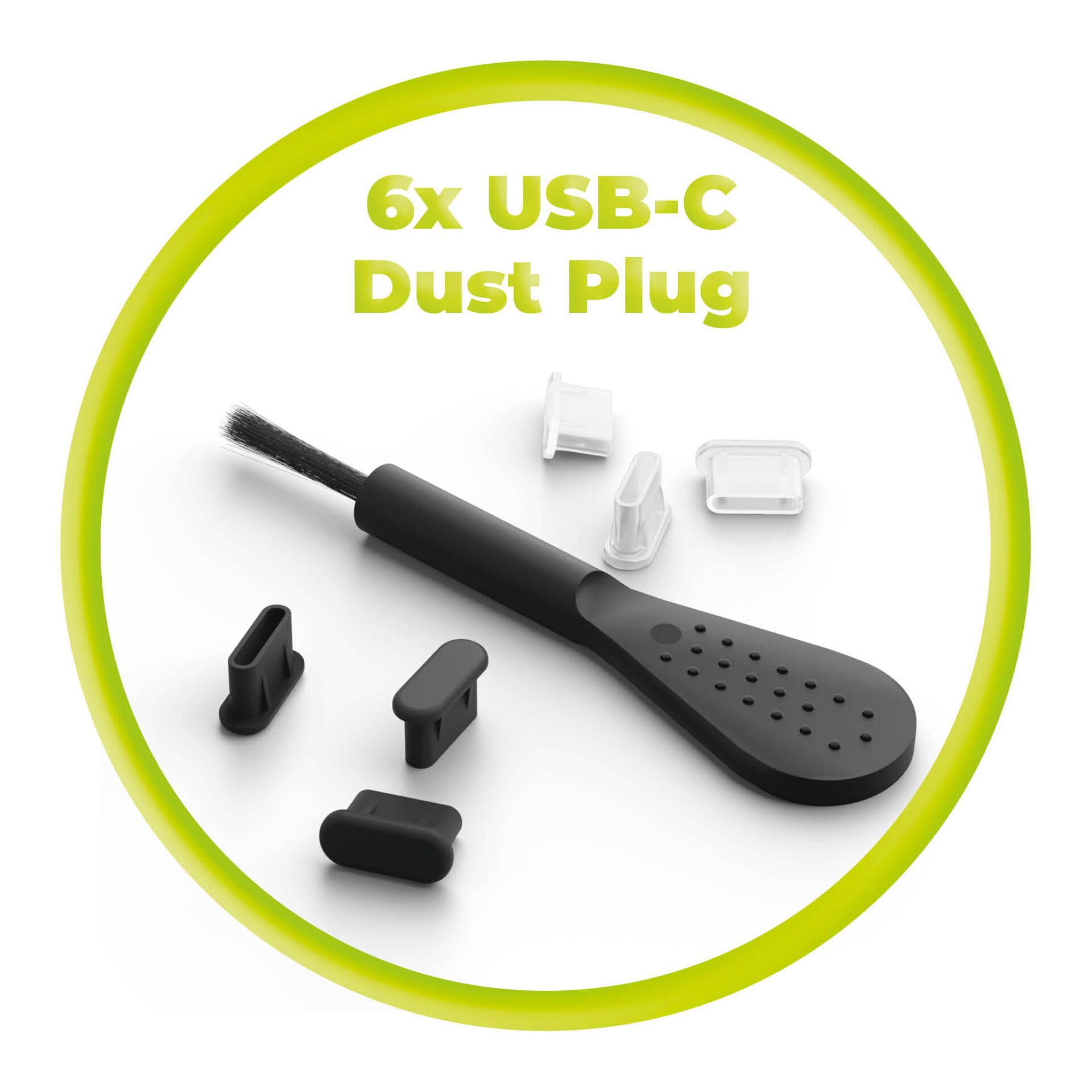 usb-c, Staubschutz, Pinsel, Set, Zubehör