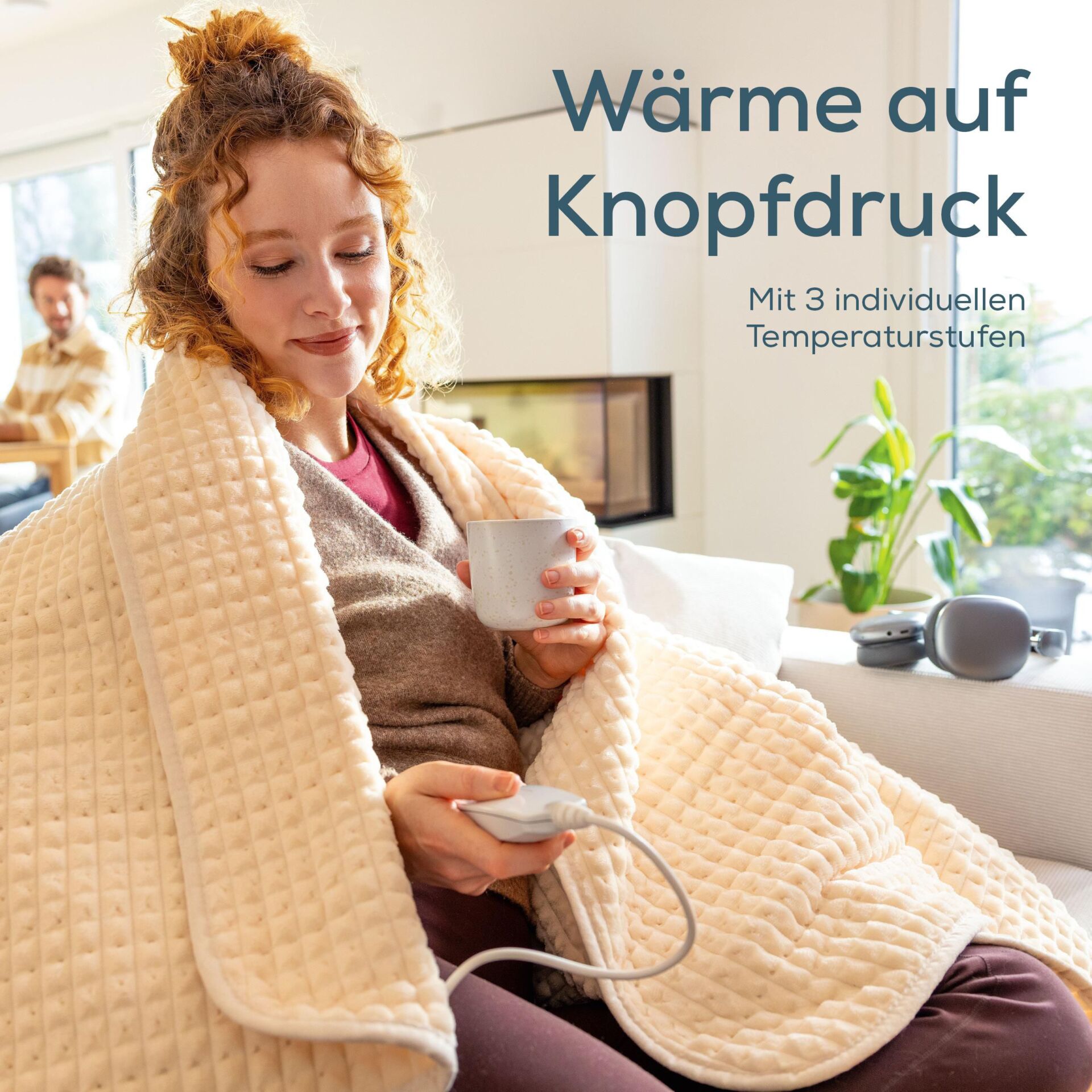 Plaid blanket, Kuscheldecke, Heizdecke, Elektrischer Anschluss, Mütze?