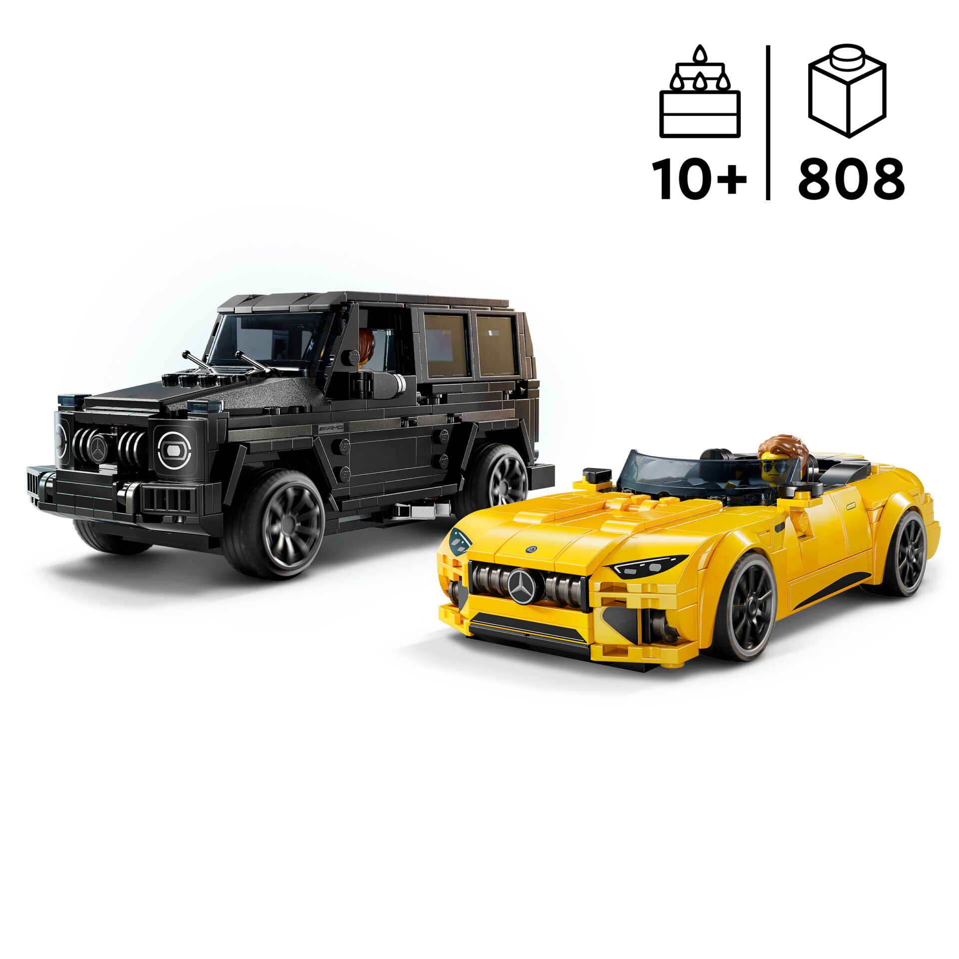 lego, auto, sportwagen, cabriolet, schwarz-gelb