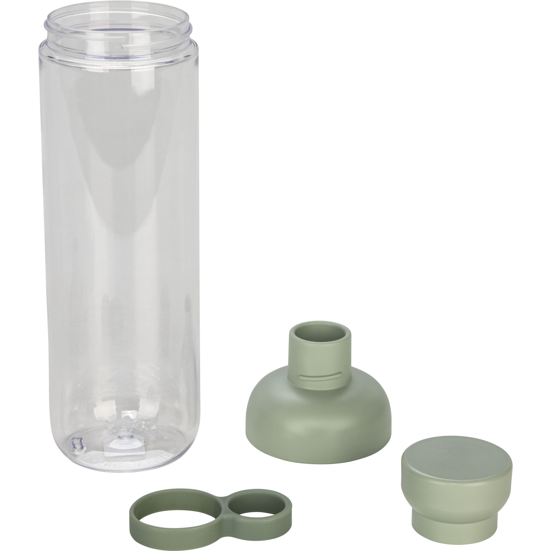 Wasserflasche, Trinkflasche, Schraubverschluss, Transparent, Grüne Akzente