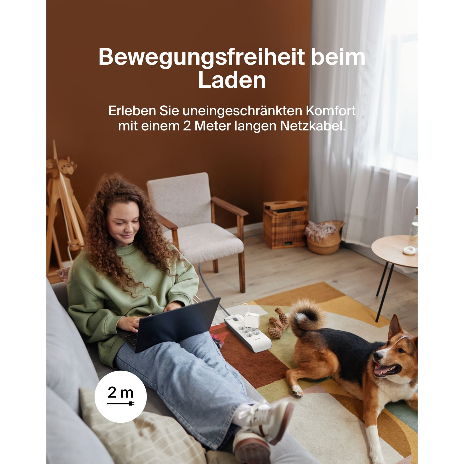Wohnzimmer, Person, Laptop, Hund, Stuhl