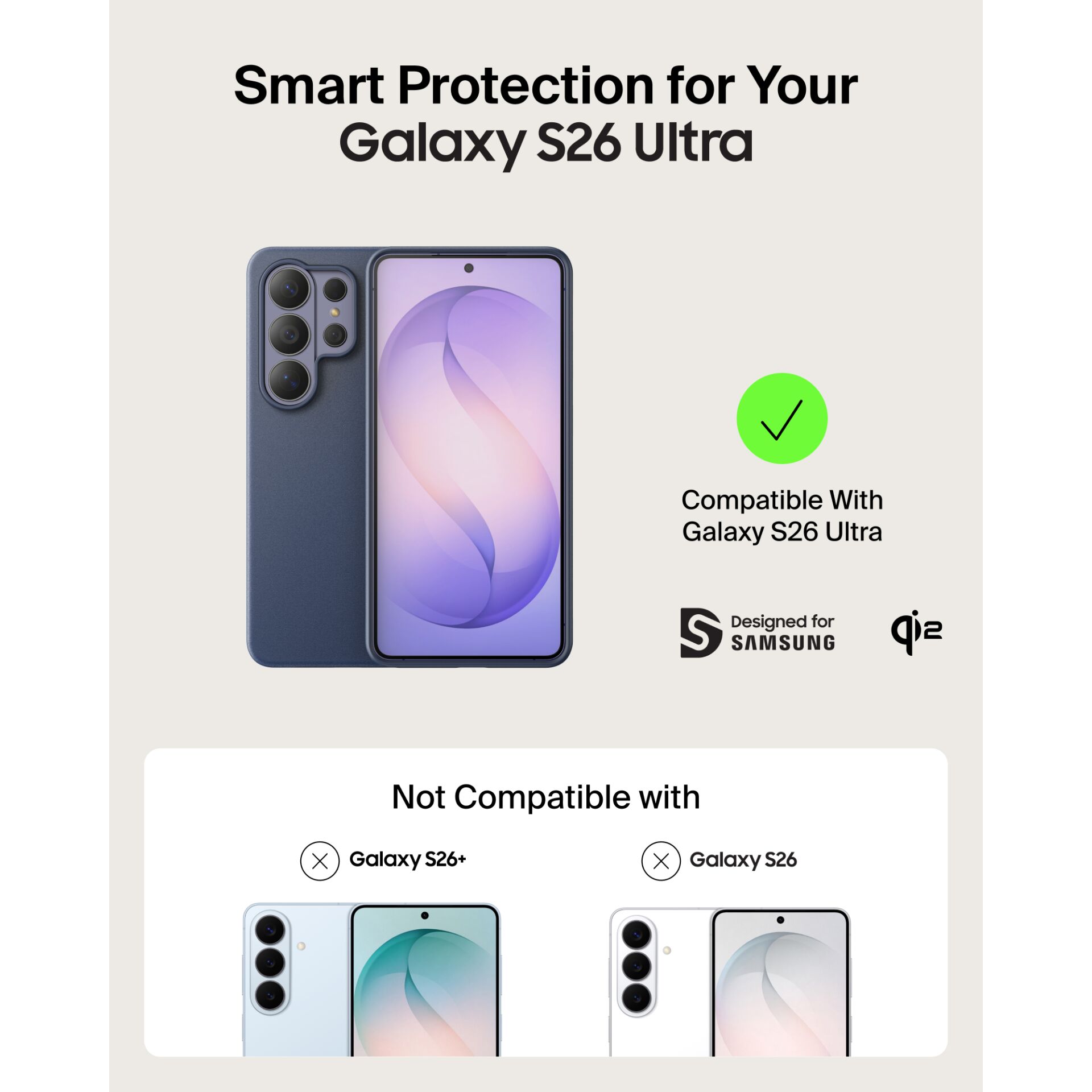 Smartphone-Hülle, Handy-Cover, Kamera-Schutz, Galaxy S26 Ultra, Slim fit Case