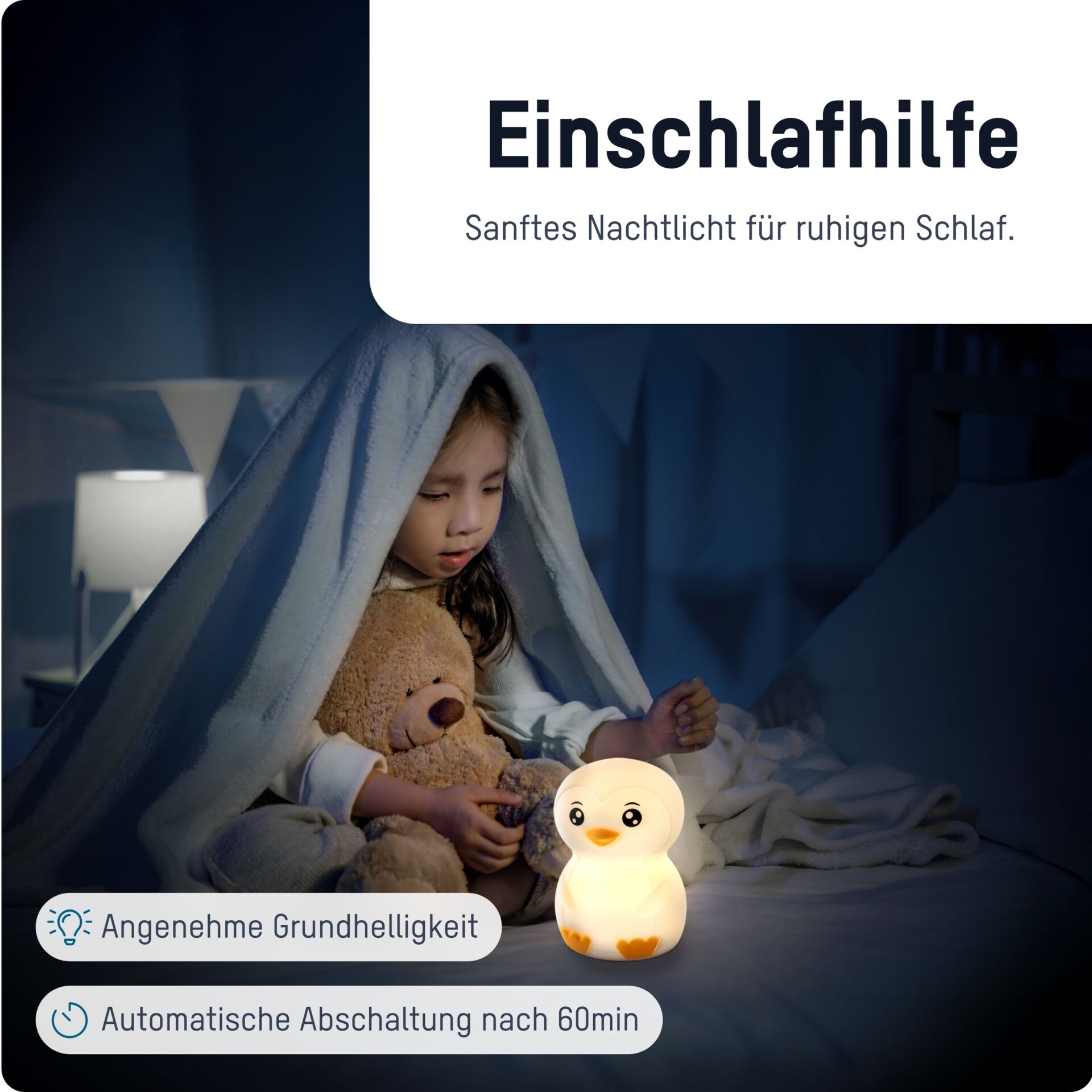 Nachtlicht, Lampe, Kleiner Penguin, Teddy, Schlafzimmerlicht