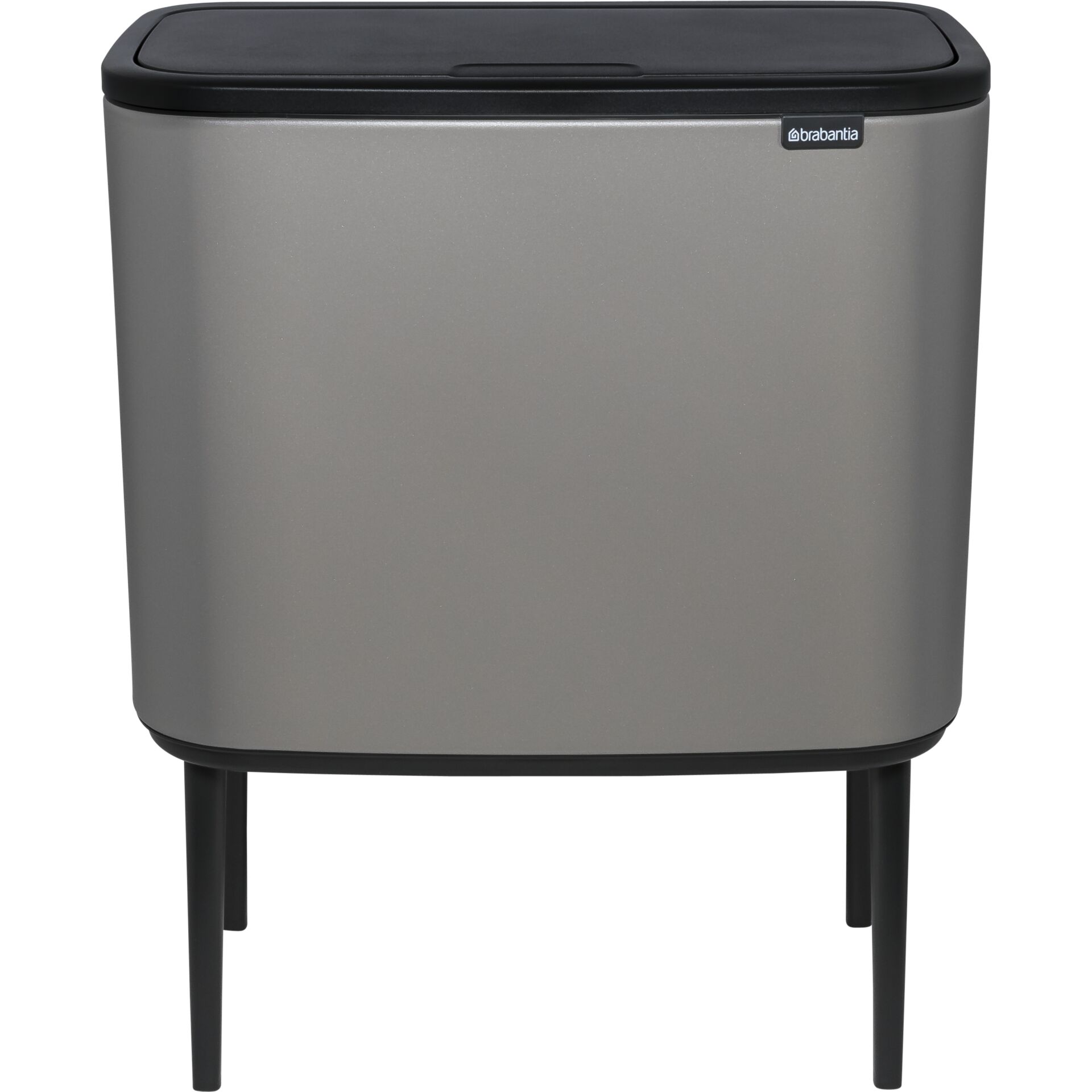 Brabantia Mülleimer Bo Touch Bin Mineral Concrete Grey, 3 x 11 L Gerät, Elektrisches Gerät