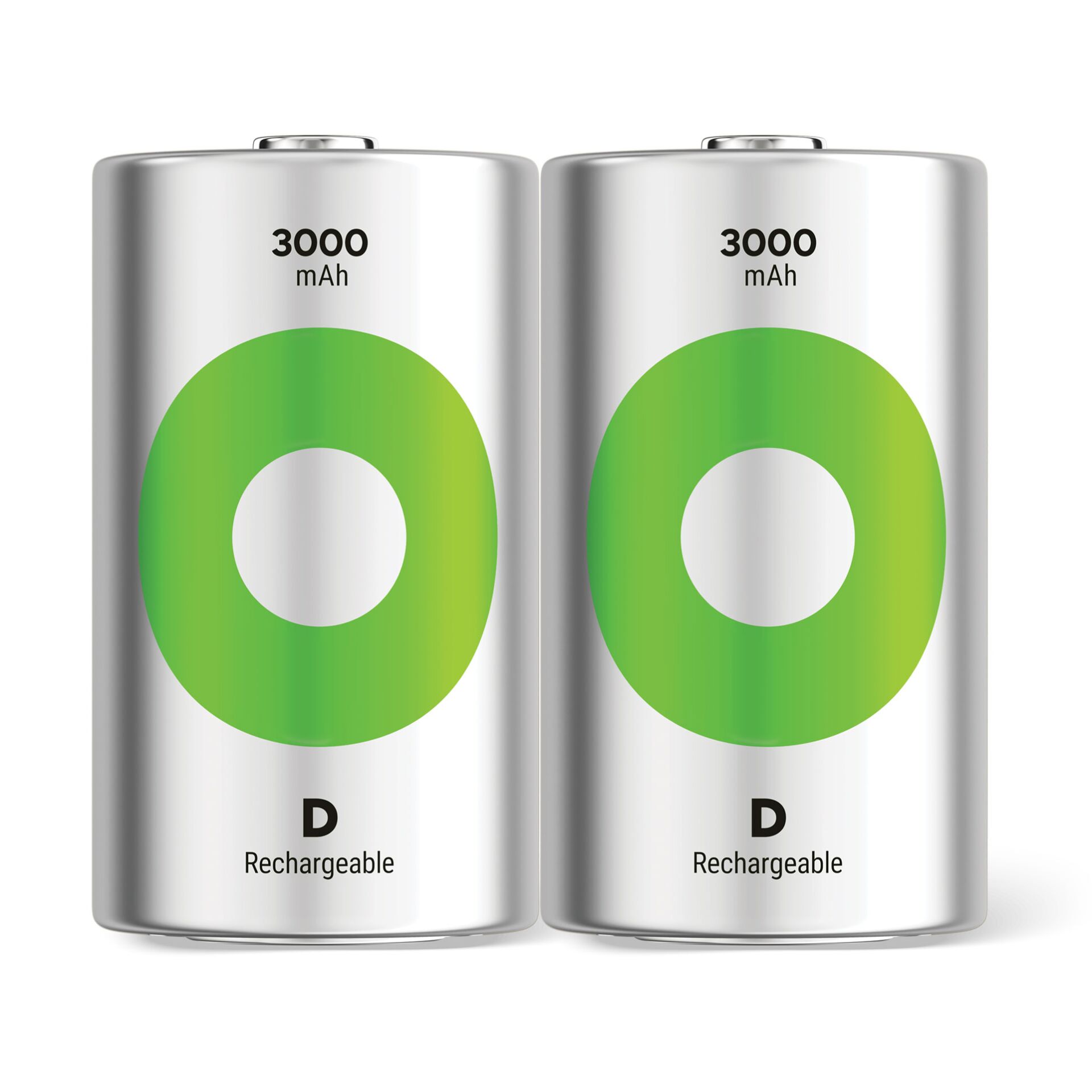 1x2 GP ReCyko NiMH Akkus D Mono  3000 mAH, ready to use