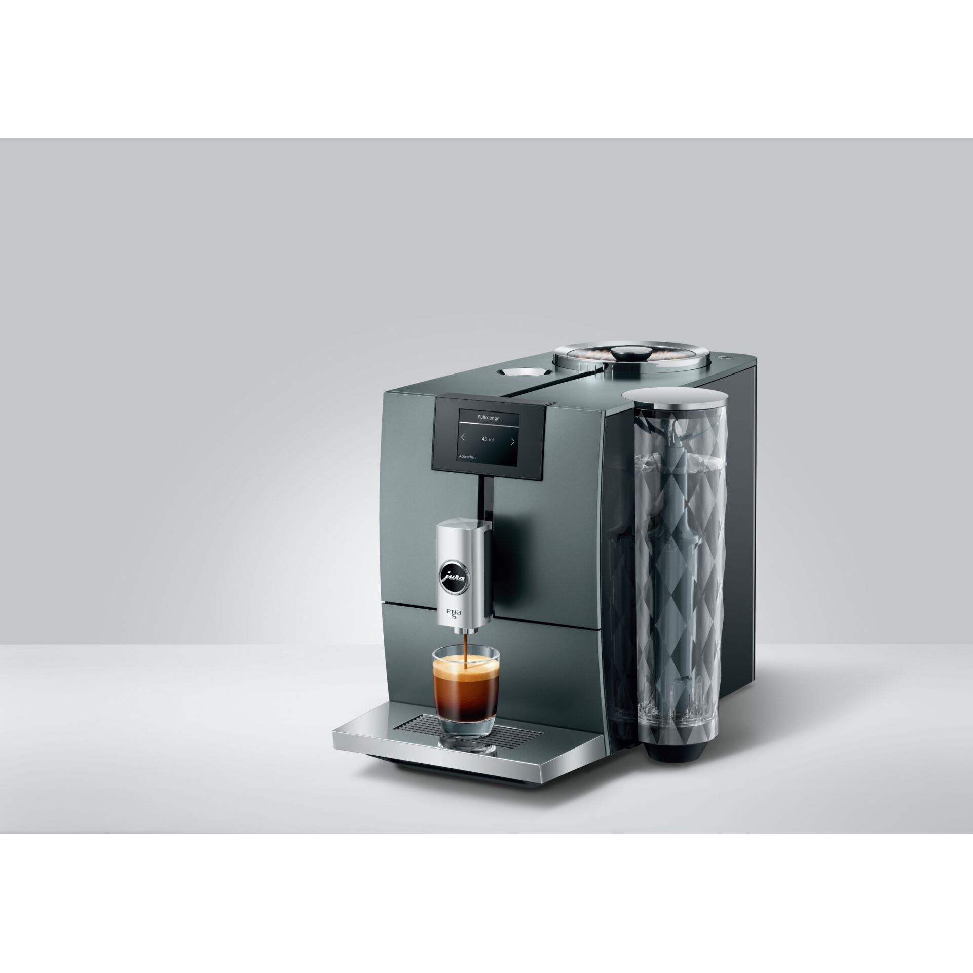 Kaffeemaschine, Espressomaschine, Kaffeeautomat, Silber, Tassenhalterung