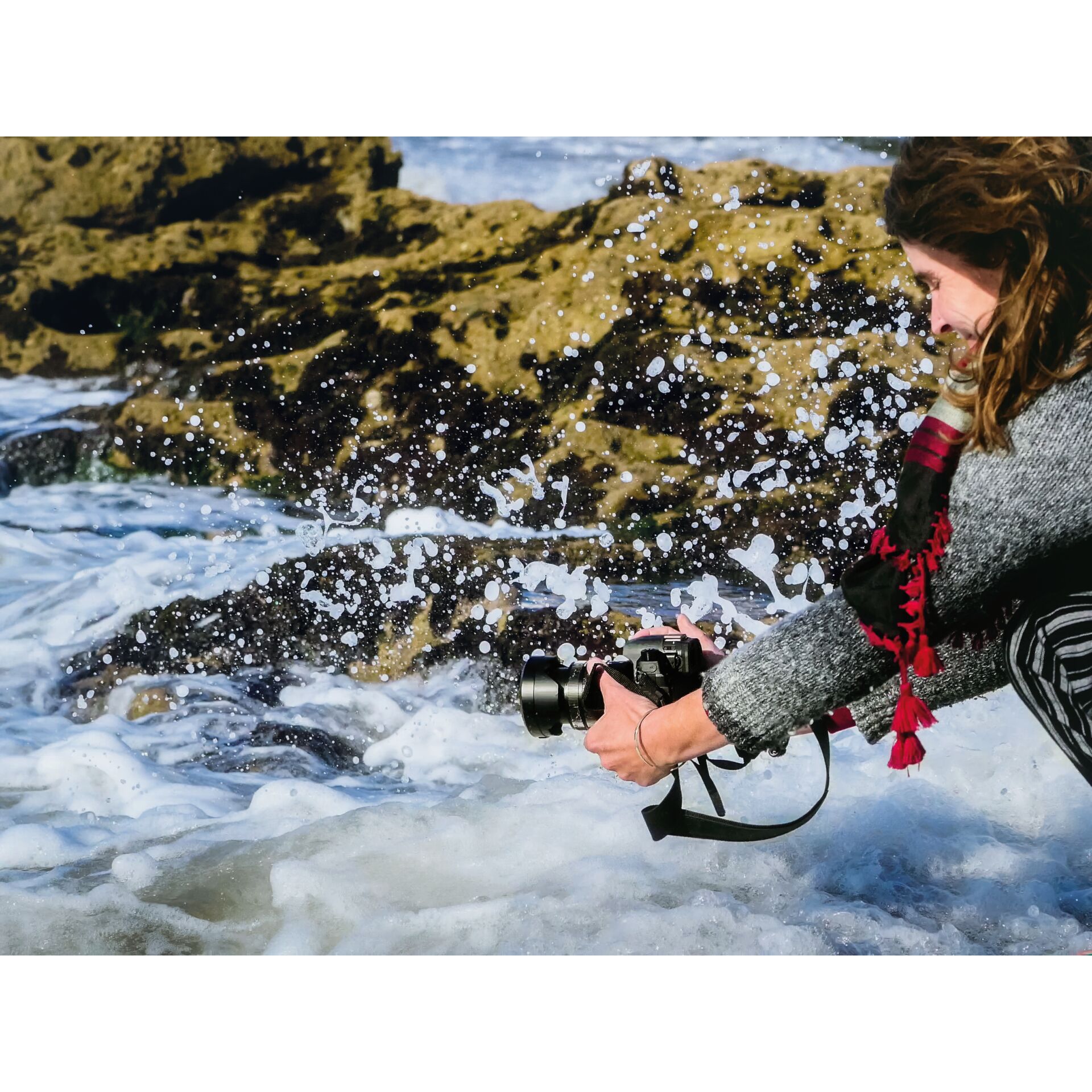 Photographie, Kamera, Person, Rock, Draußen