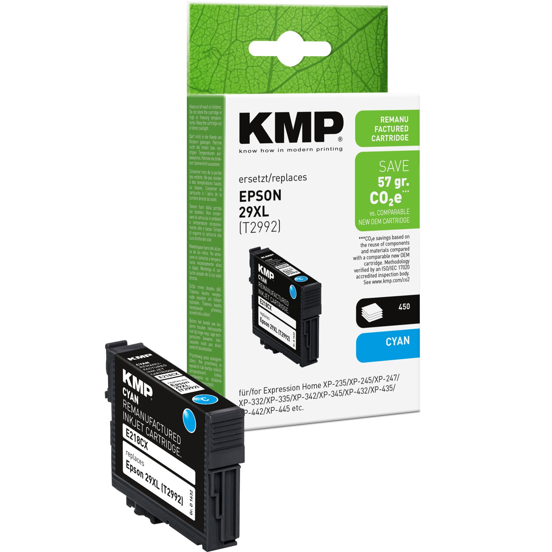 Adapter, Elektronik, Computer-Ausrüstung, Computerausrüstung, QR-Code, Tintenpatrone, Cyan, KMP, Nachfüllpatrone, Epson Kompatibel