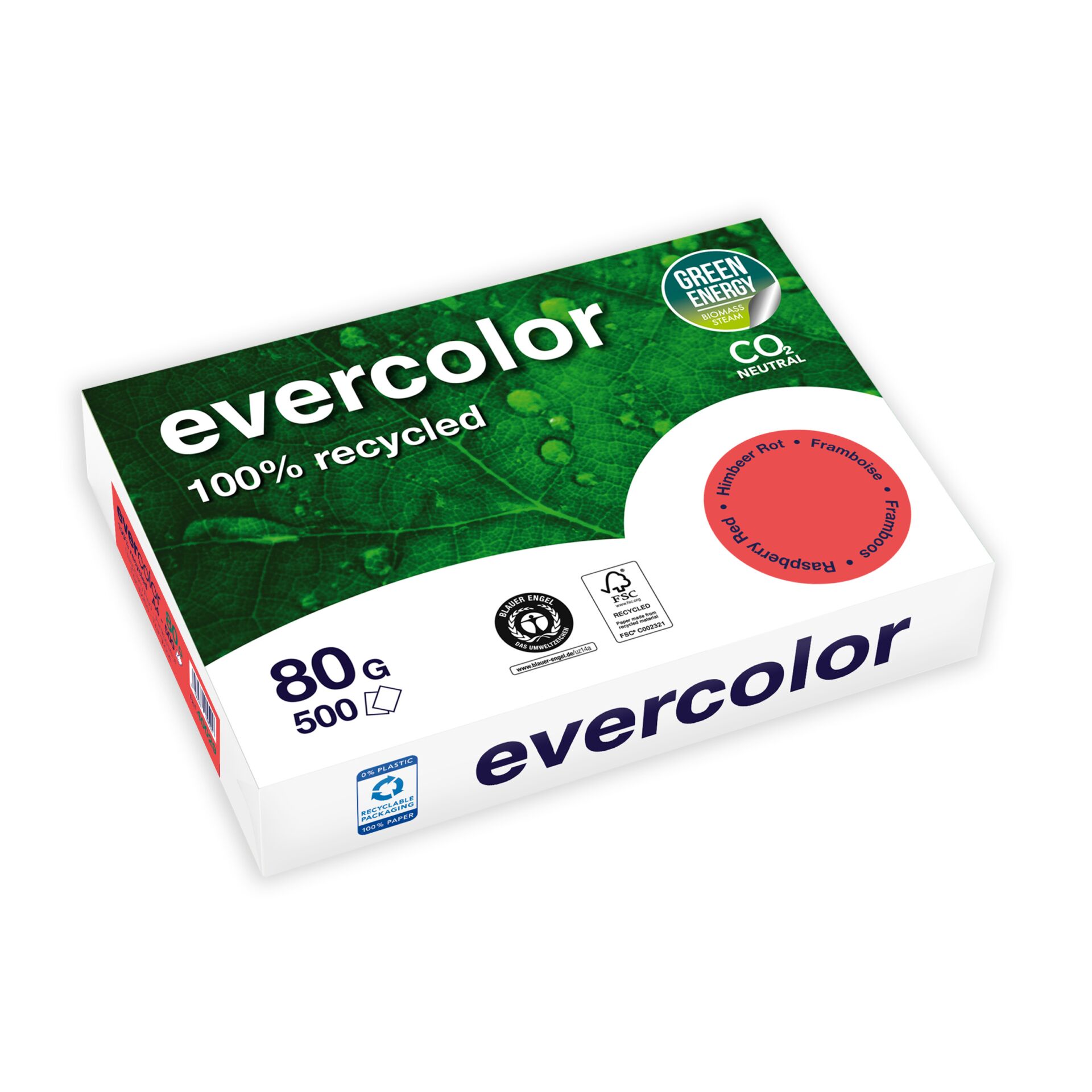 Clairefontaine EverColor rot  Recyclingpapier A 4 80 g 500 Bl.