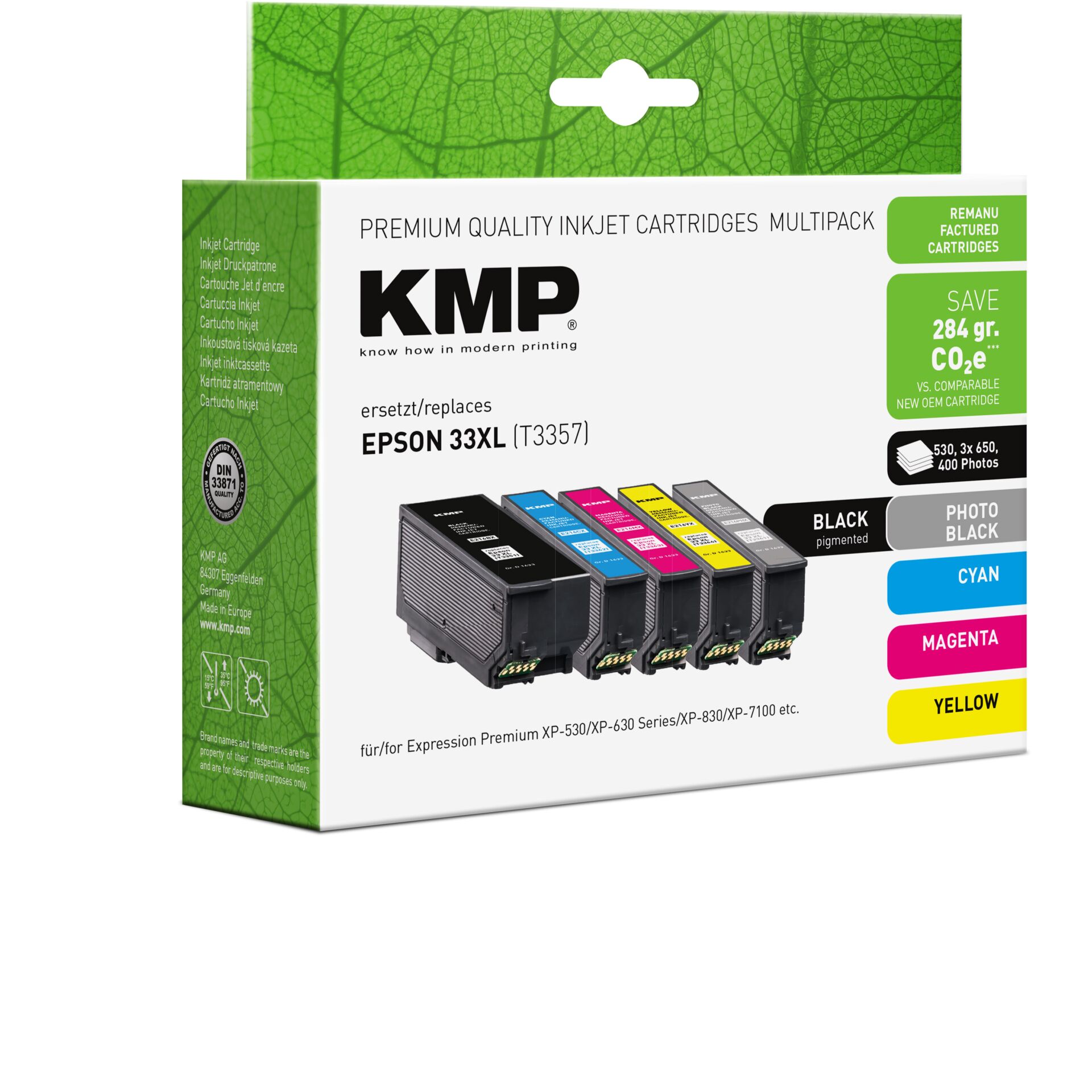 Adapter, Elektronik, QR Code, Tintenpatrone, HP kompatibel, Multicolor, Kassette, Druckerpatronen