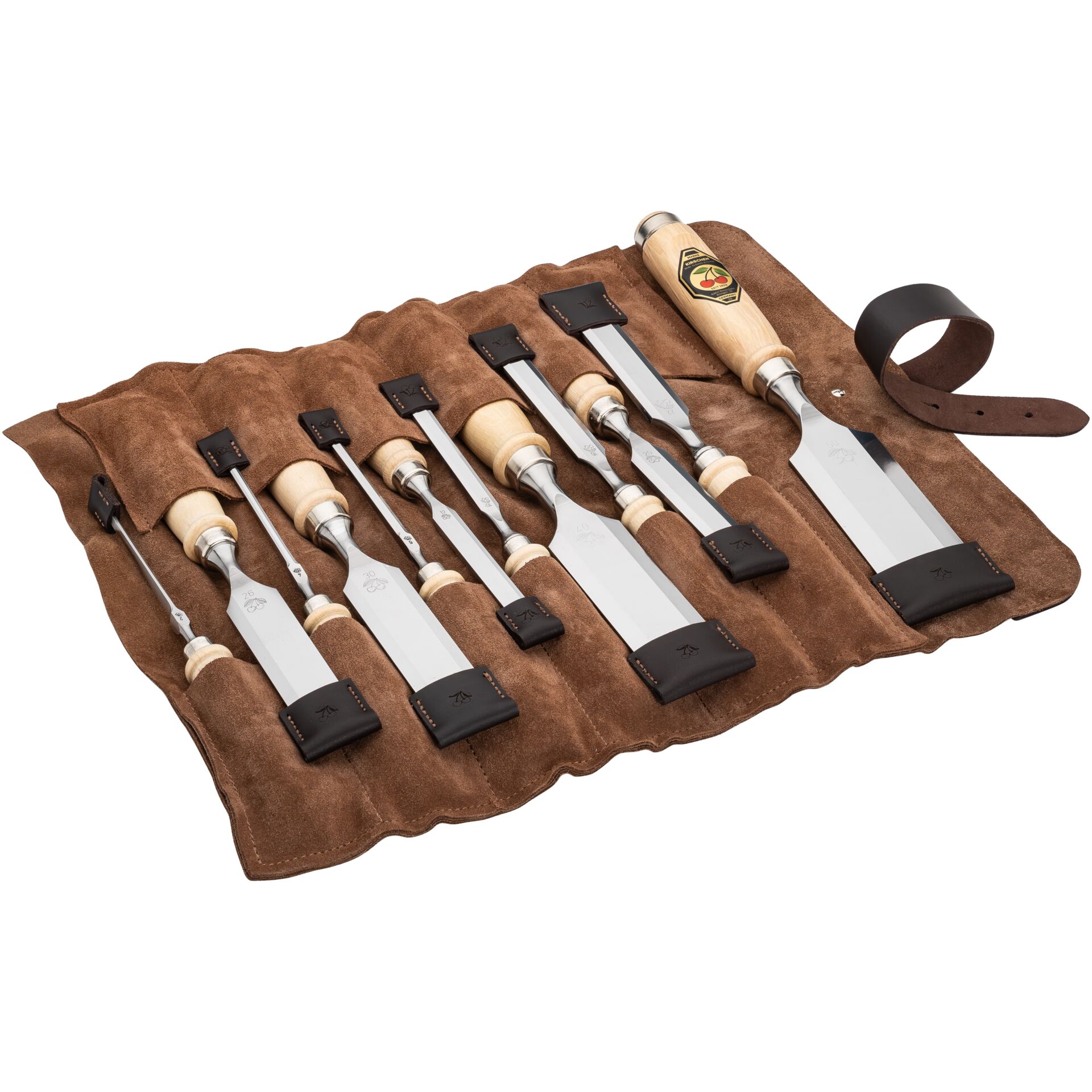 Kirschen Stechbeitelsatz in  Ledertasche, 12-tlg.