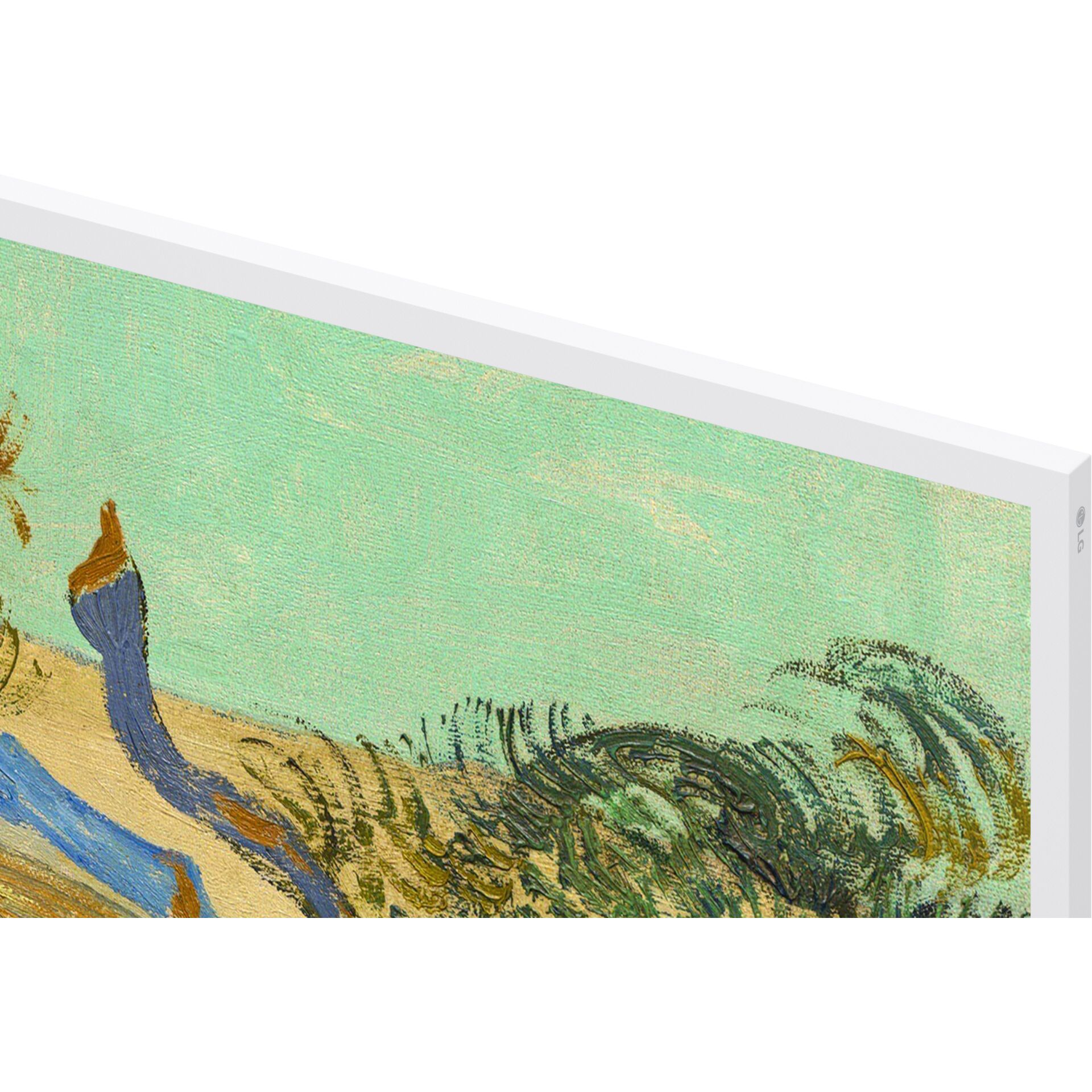 impressionistisch, Landschaft, Pinselstriche, grüner Himmel, Wellentextur