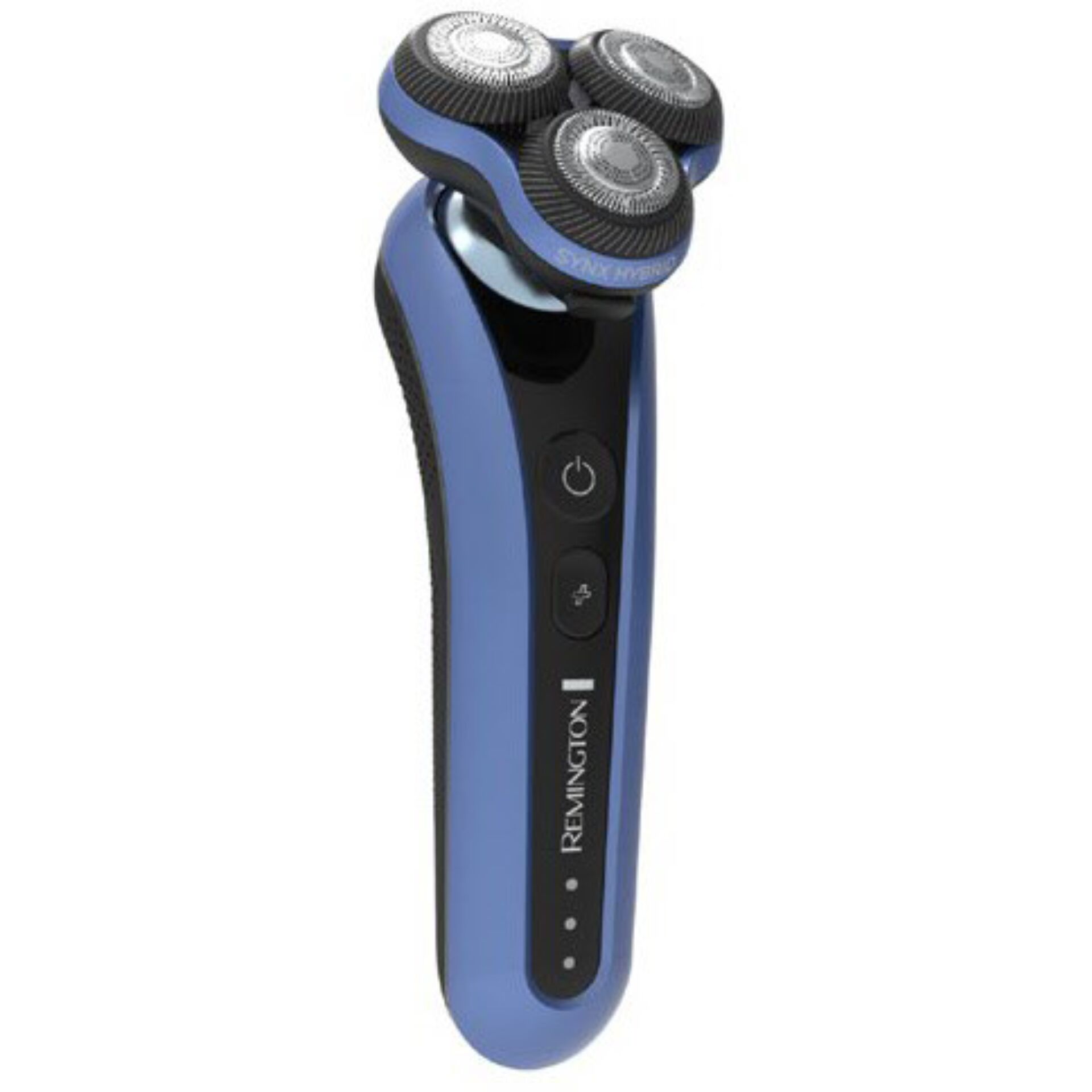 Rasierapparat, Elektrischer Rasierer, Dreifach-Klingen, Blau, Anzeige, Rasierer, Elektrischer Rasierer, Drei Klingeln, Blue, Kabelgebundene Rasur, Rasierapparat, Elektrorasierer, Drei Walzen, Blaue Farbe, Akku-Ladeanzeige