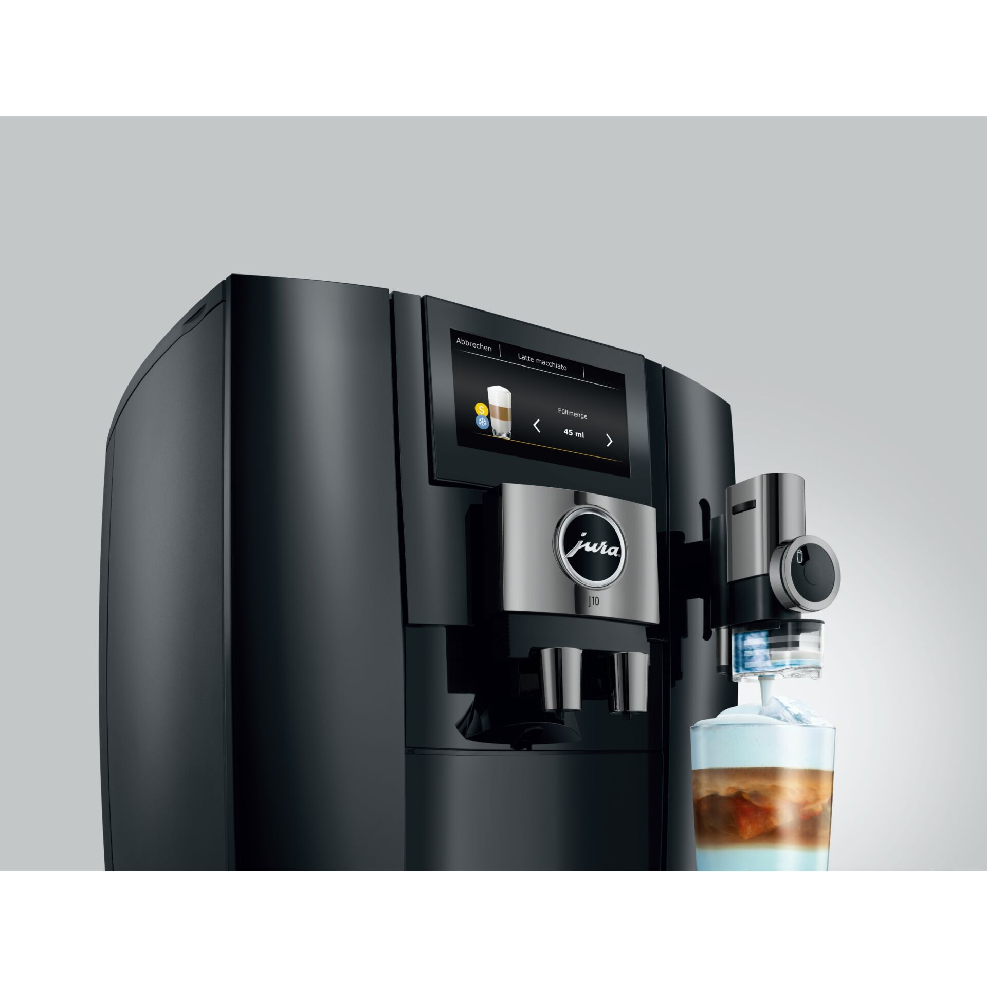 Kaffeemaschine, Espressomaschine, Kaffeeautomat, Display, Milchbehälter