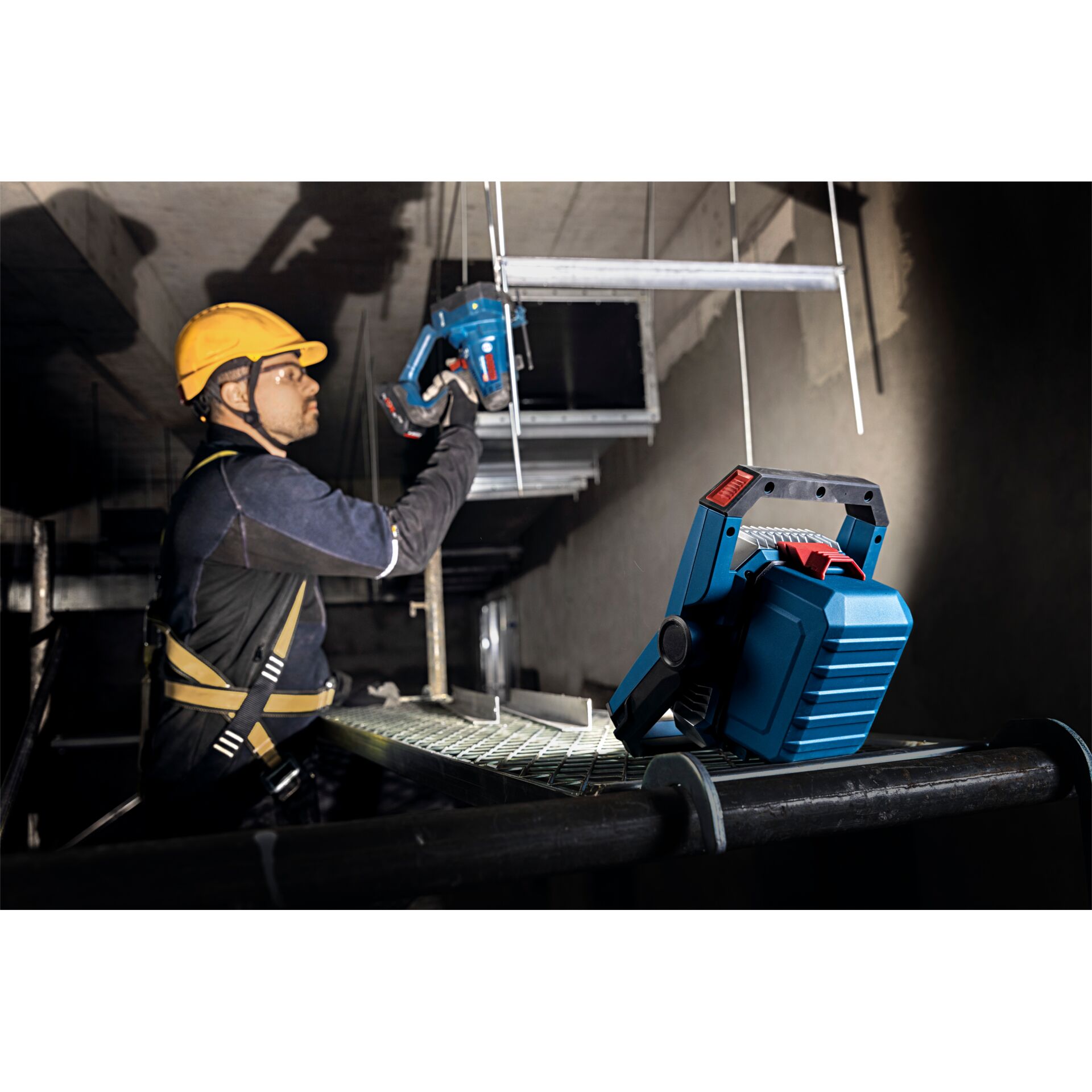 Kabelrolle, Bauarbeiter, Handwerker, Sicherheitshelm, Werkzeug