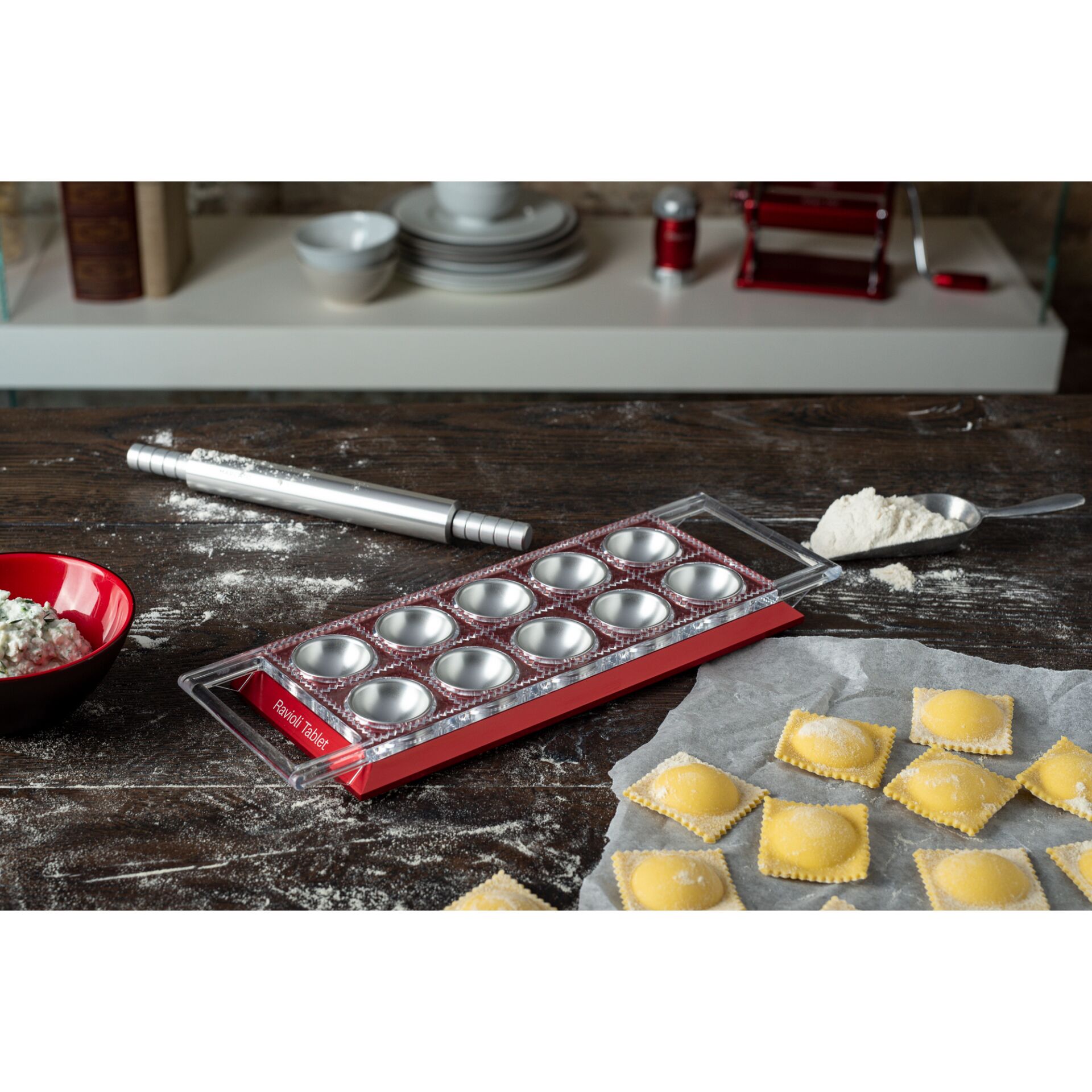 Aluminium, Eis, Aluminium, Eis, Pastaform, Ravioli, Pasta-Schablone, Mehl, Teigwaren