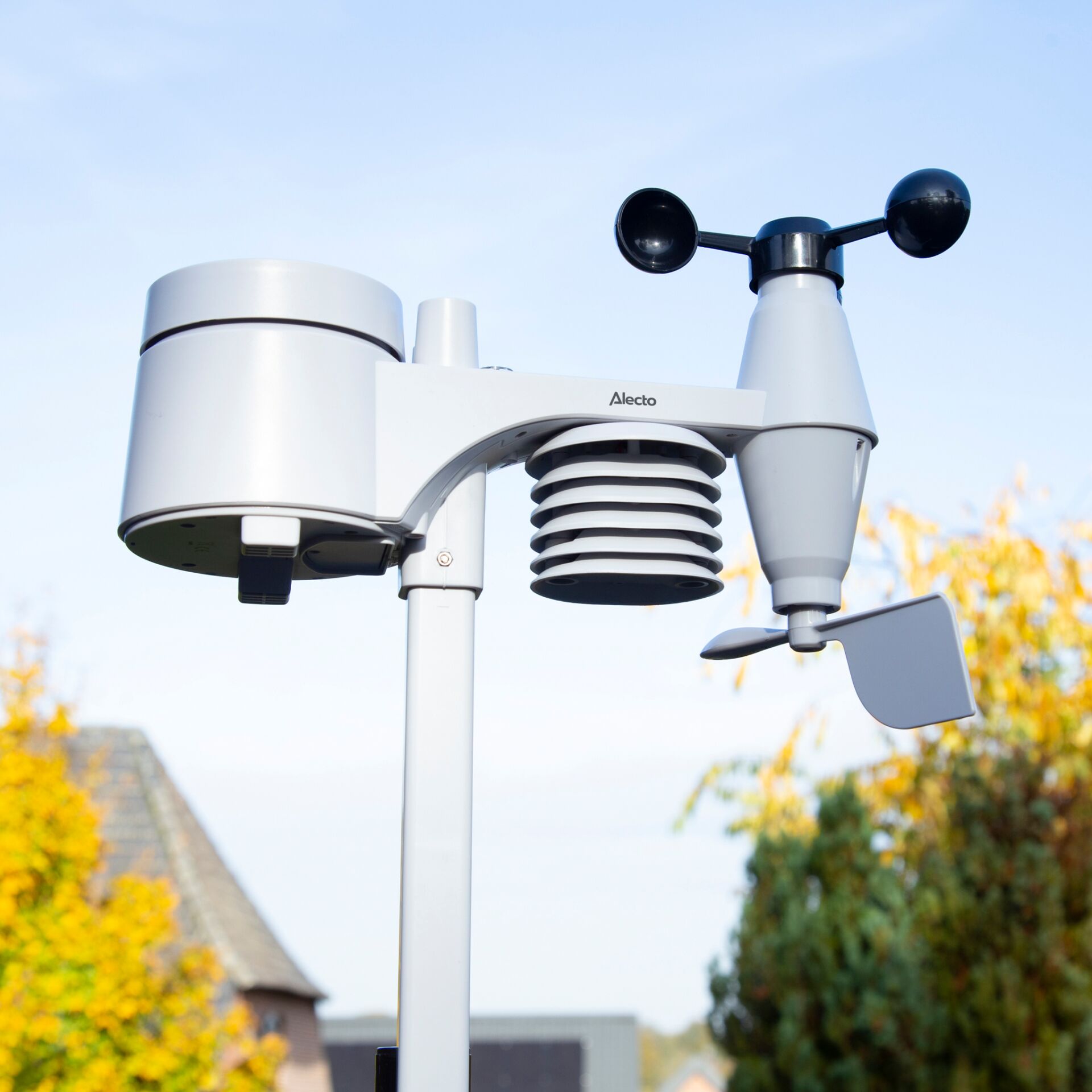 Wetterstation, Wettermesser, Anemometer, Regenmesser, Vented Sensor