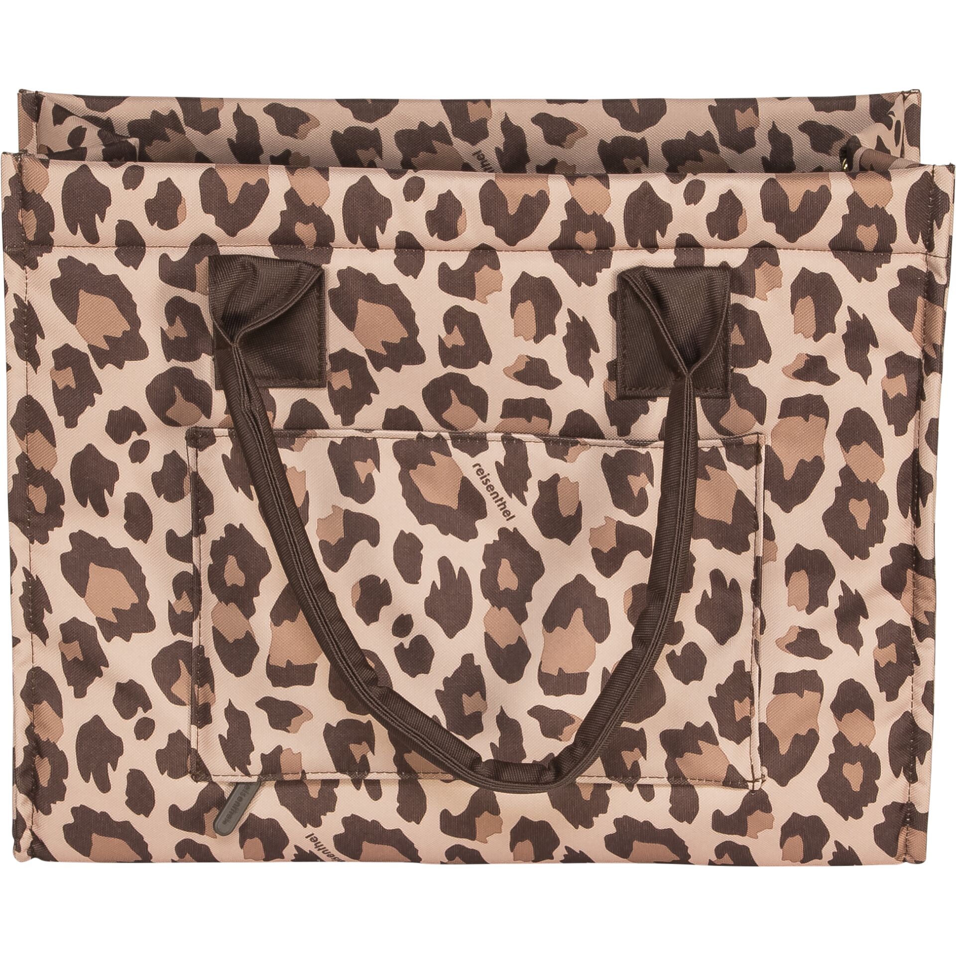 tote bag, leopard print, shopping bag, fabric bag, brown beige