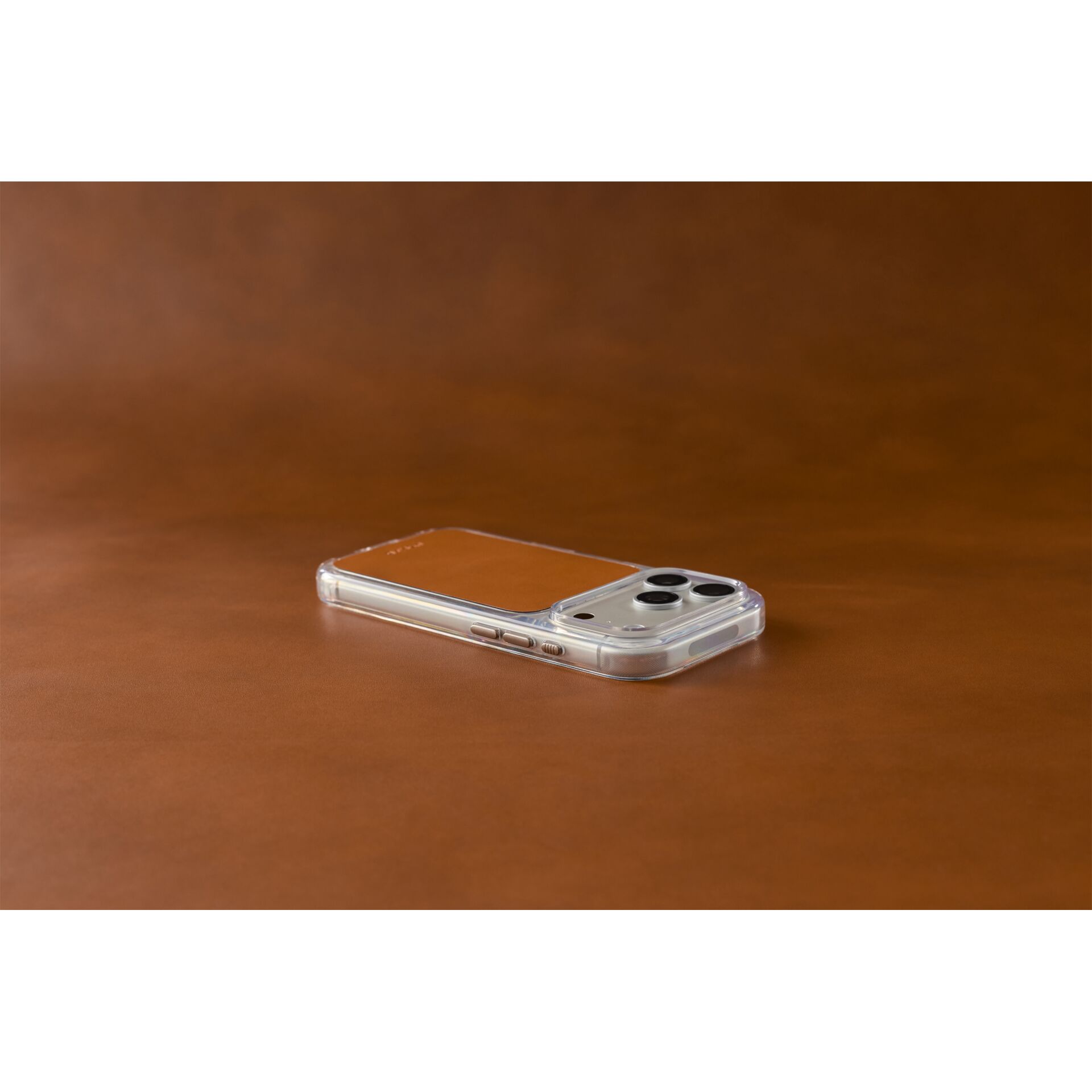Smartphone, Telefonhülle, Klarsichtcase, Dreifachkamera, Lederakzent