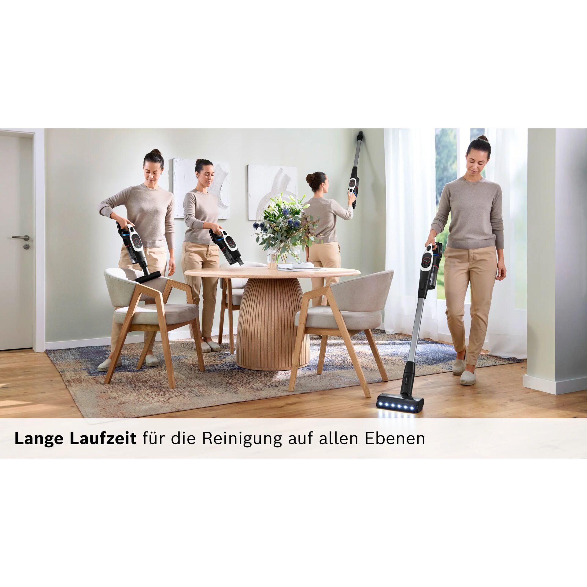 Stielstaubsauger, Akkustaubsauger, Kabeloser Staubsauger, Bodenreiniger, LED-Lichtleiste