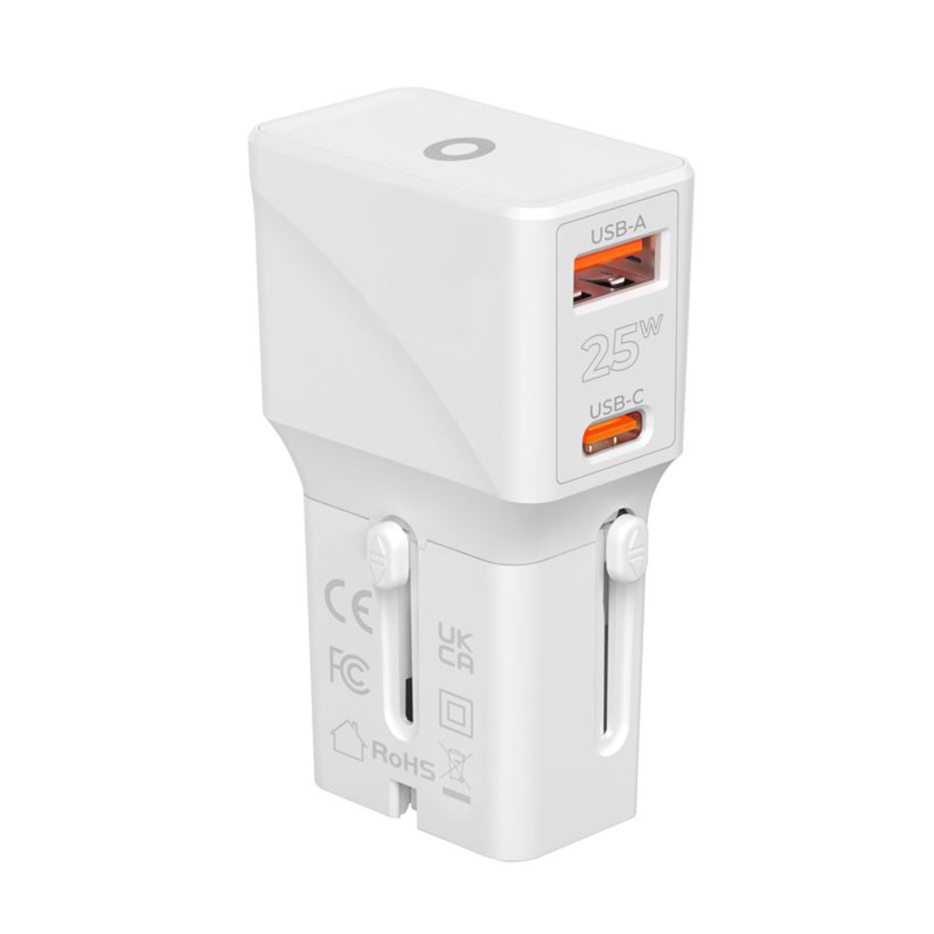 USB-Ladegerät, Wandstecker, Duale USB, Weißer Adapter, Kompakter Adapter