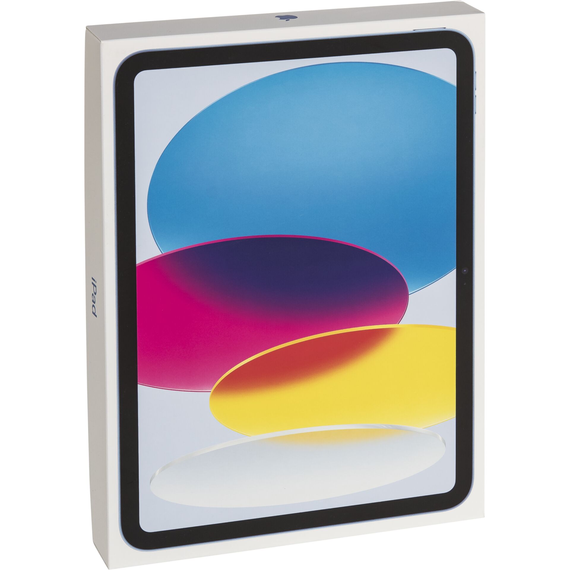 tablet, iPad, box, blau, bunt