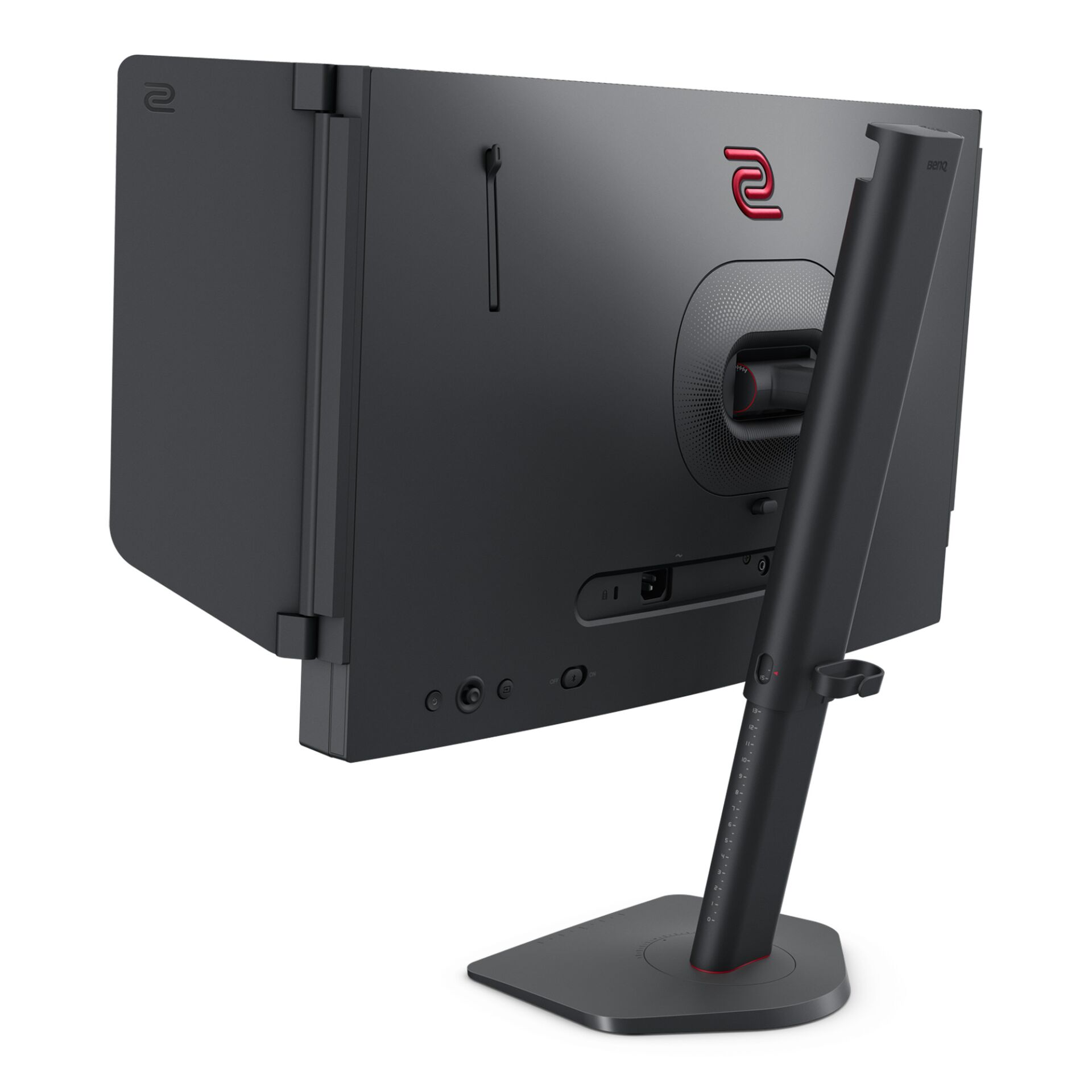 monitor, lcd, stativ, schwarz, rückseite
