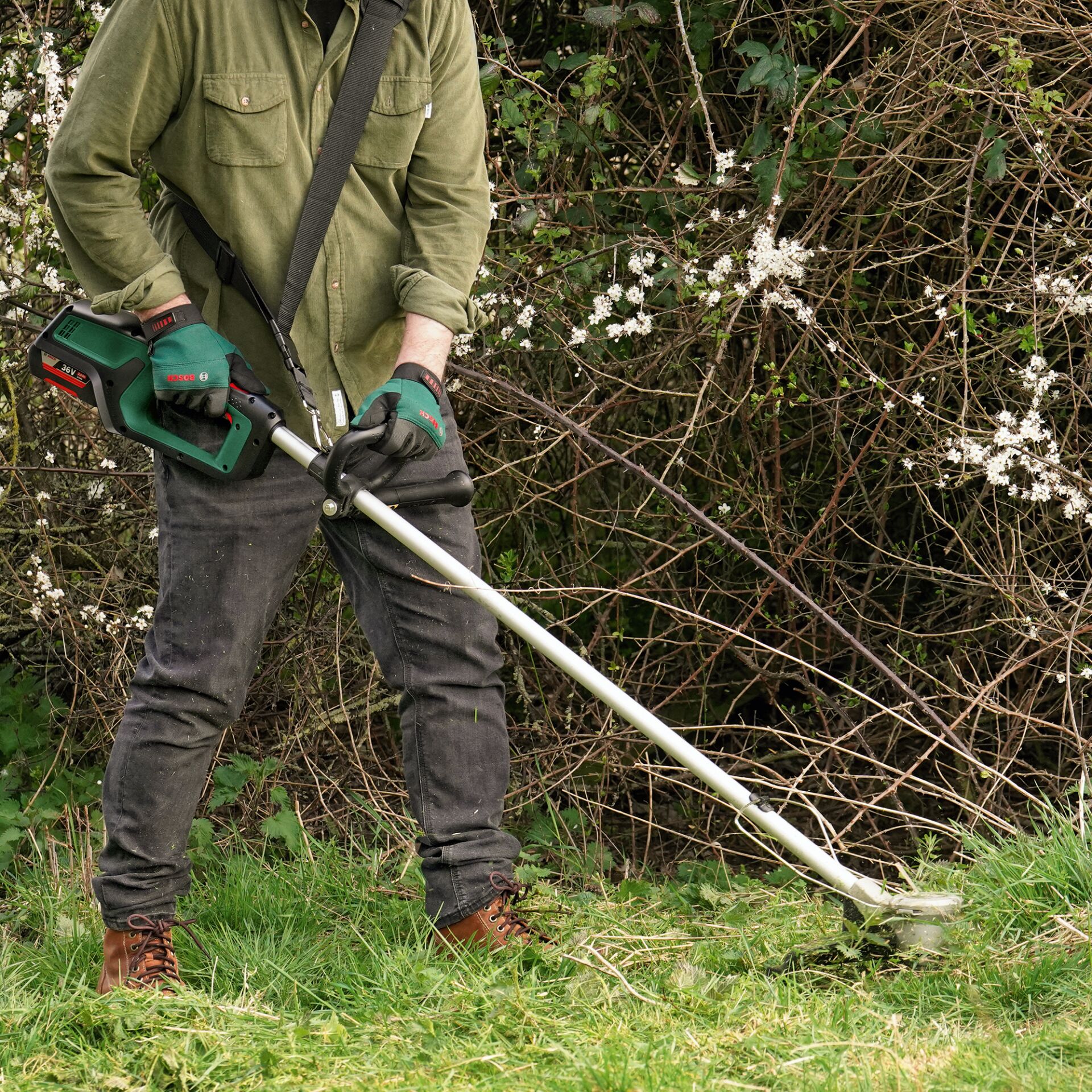 Gras, Rasen, Gerät, Handschuh, Rasen mähen
