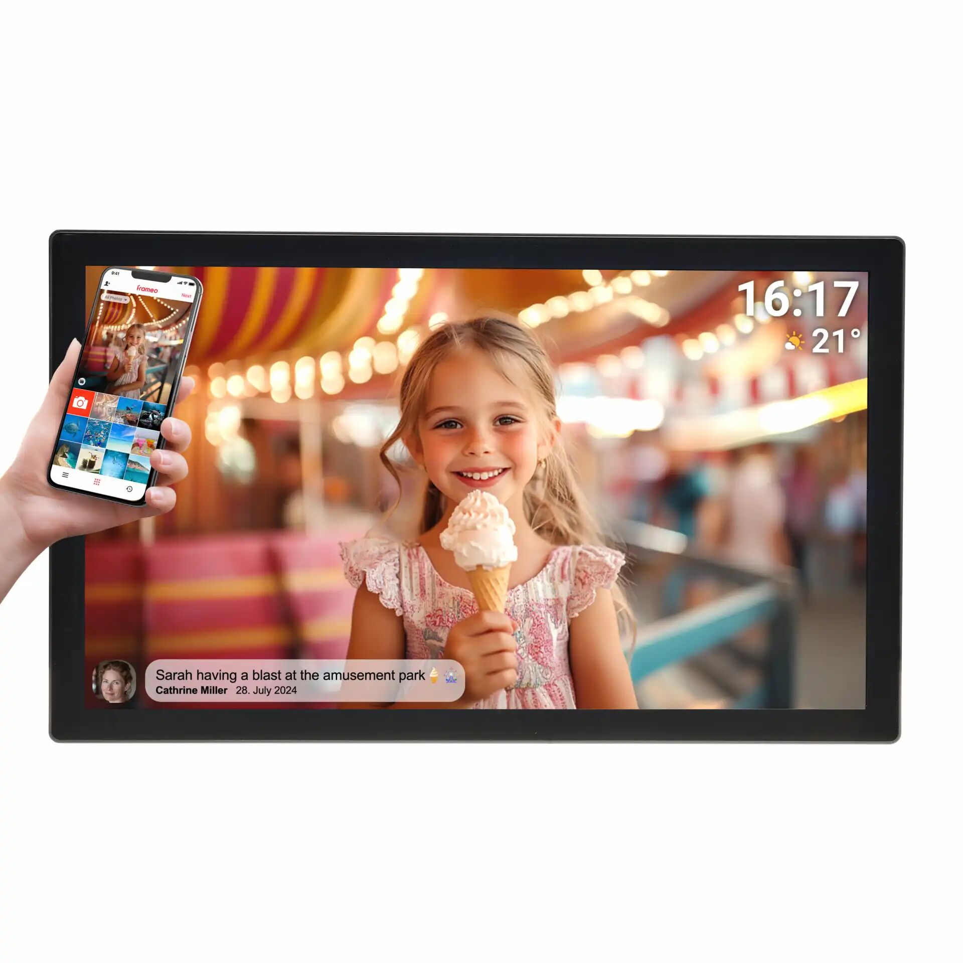 Sahne, Eiscreme, Bildschirm, Computer-Hardware, Überwachen