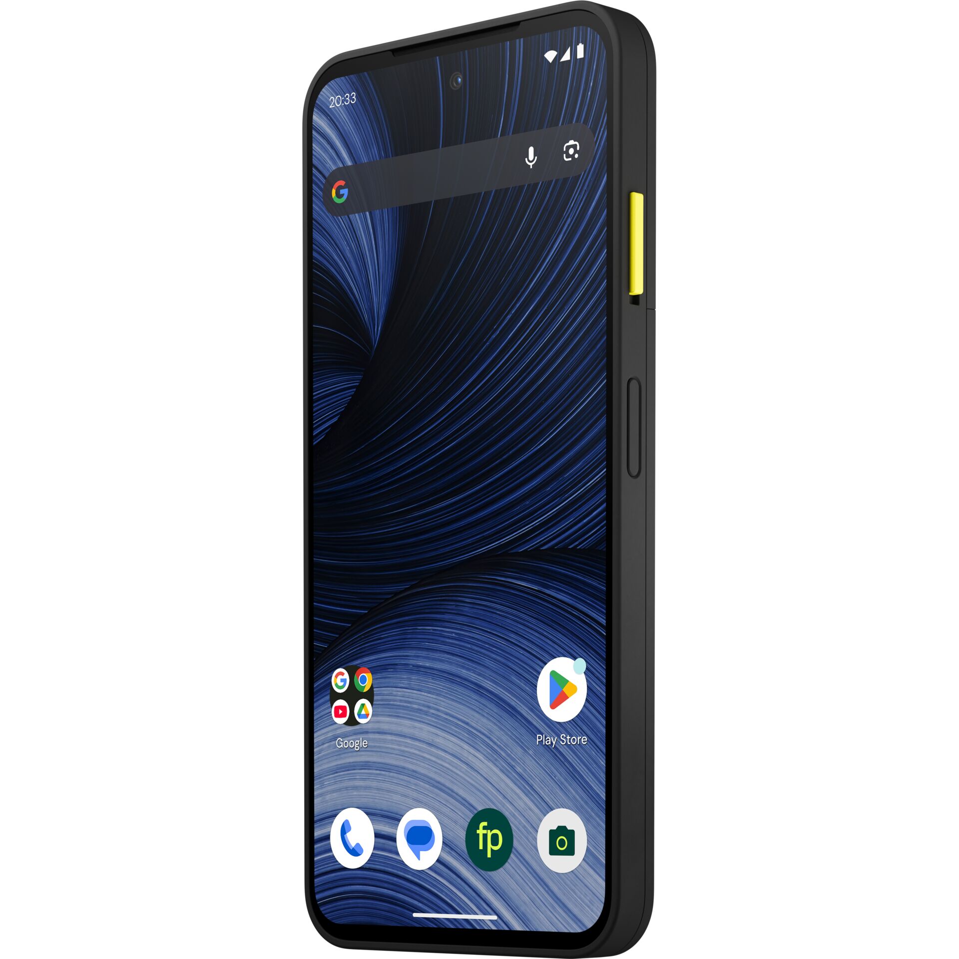 smartphone, android, schwarz, gelbes knopfe, wandtapete