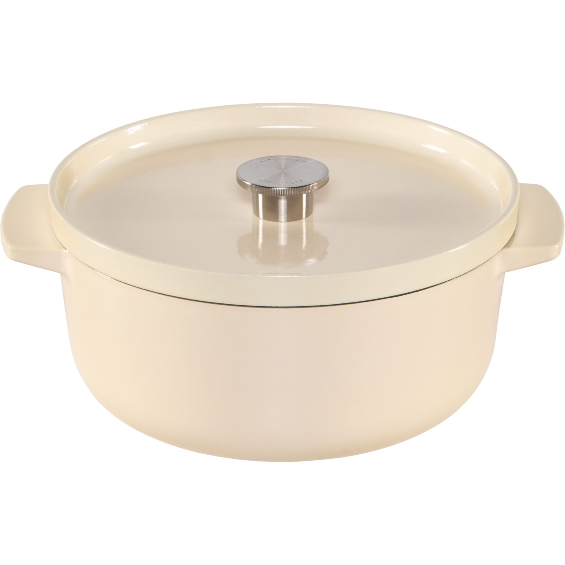 KitchenAid Bräter mit Deckel  Gusseisen 26cm, creme