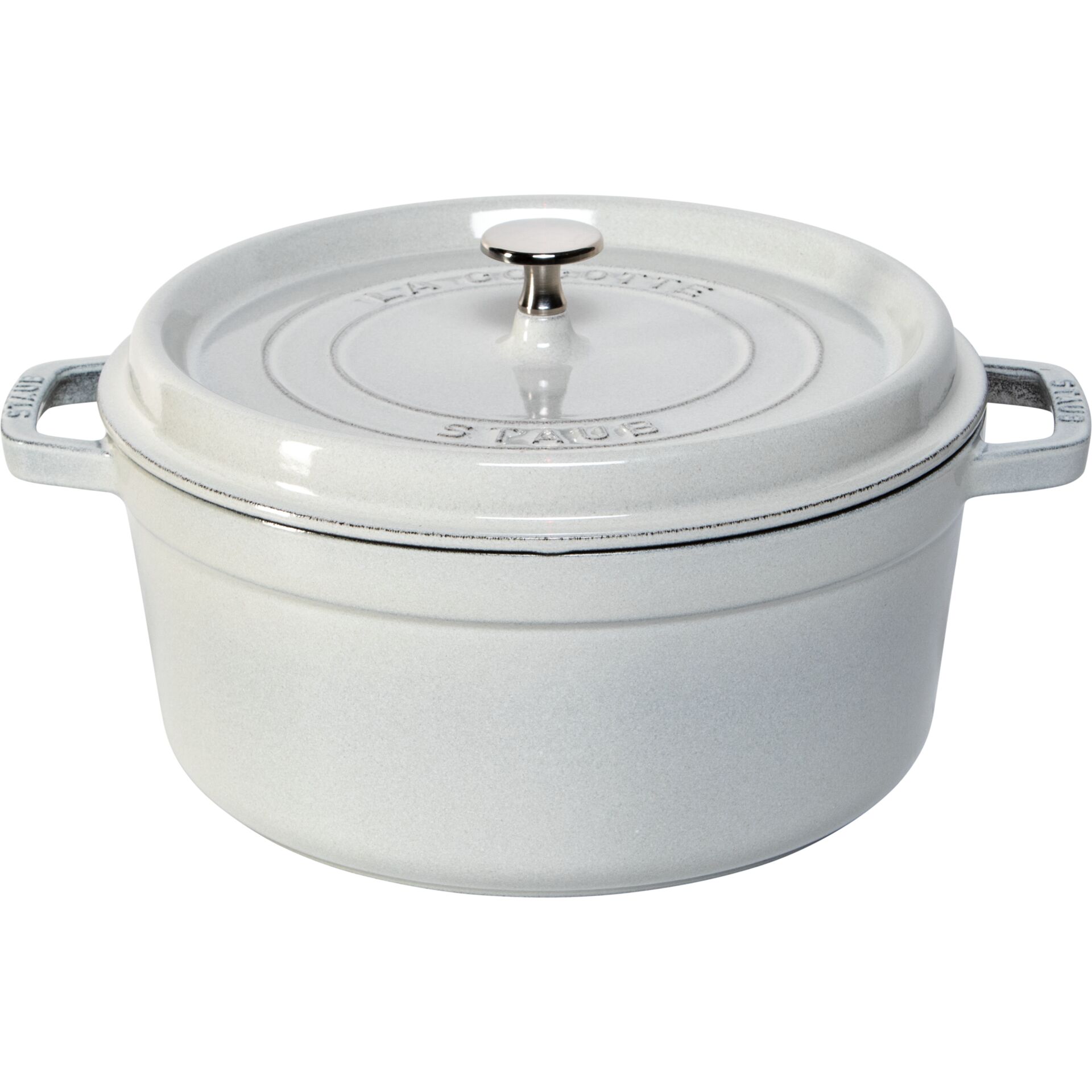 Staub La Cocotte 26cm rund,  weisser Trüffel, Gusseisen