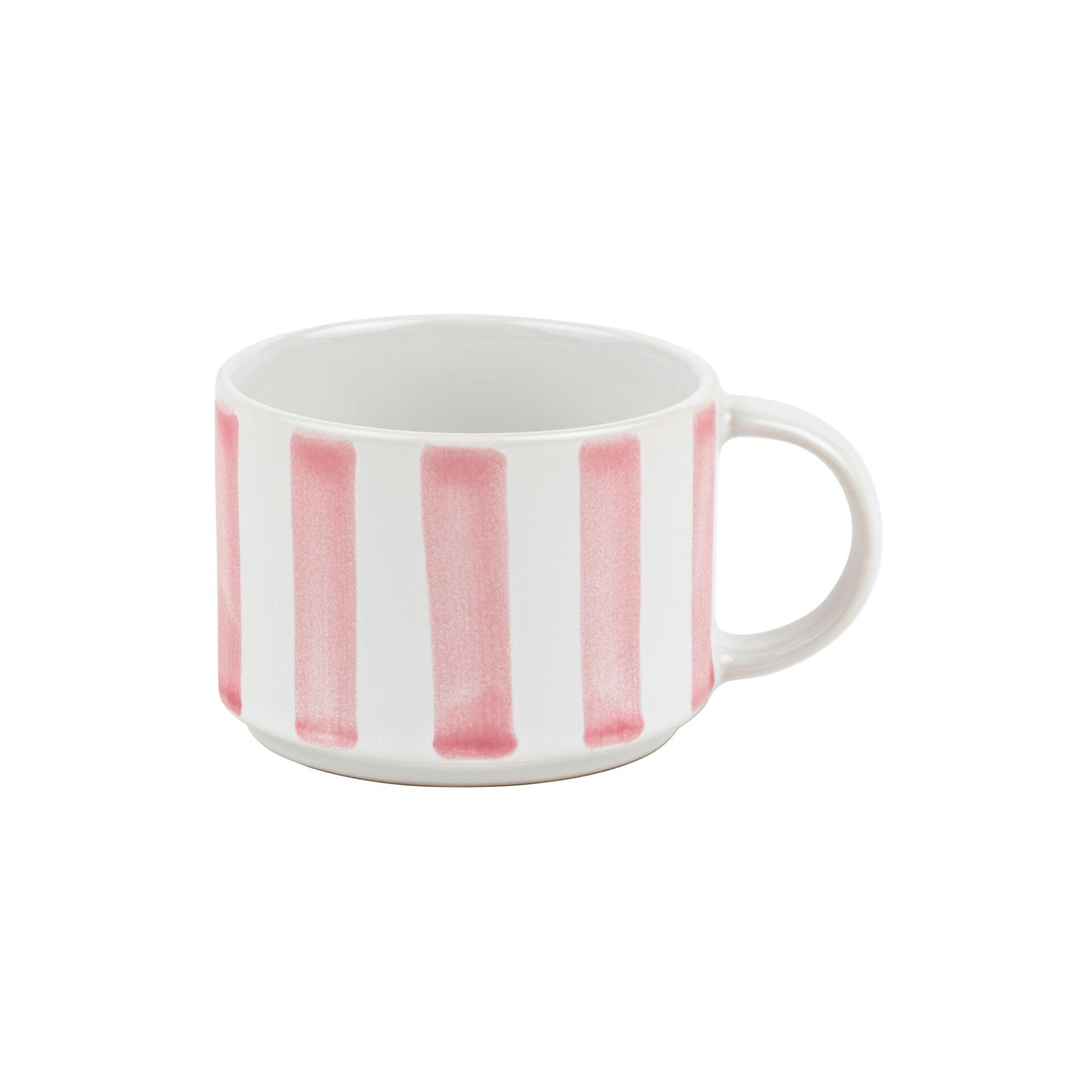 Tasse, Porzellan, Rosa Streifen, Becher, Geschirr