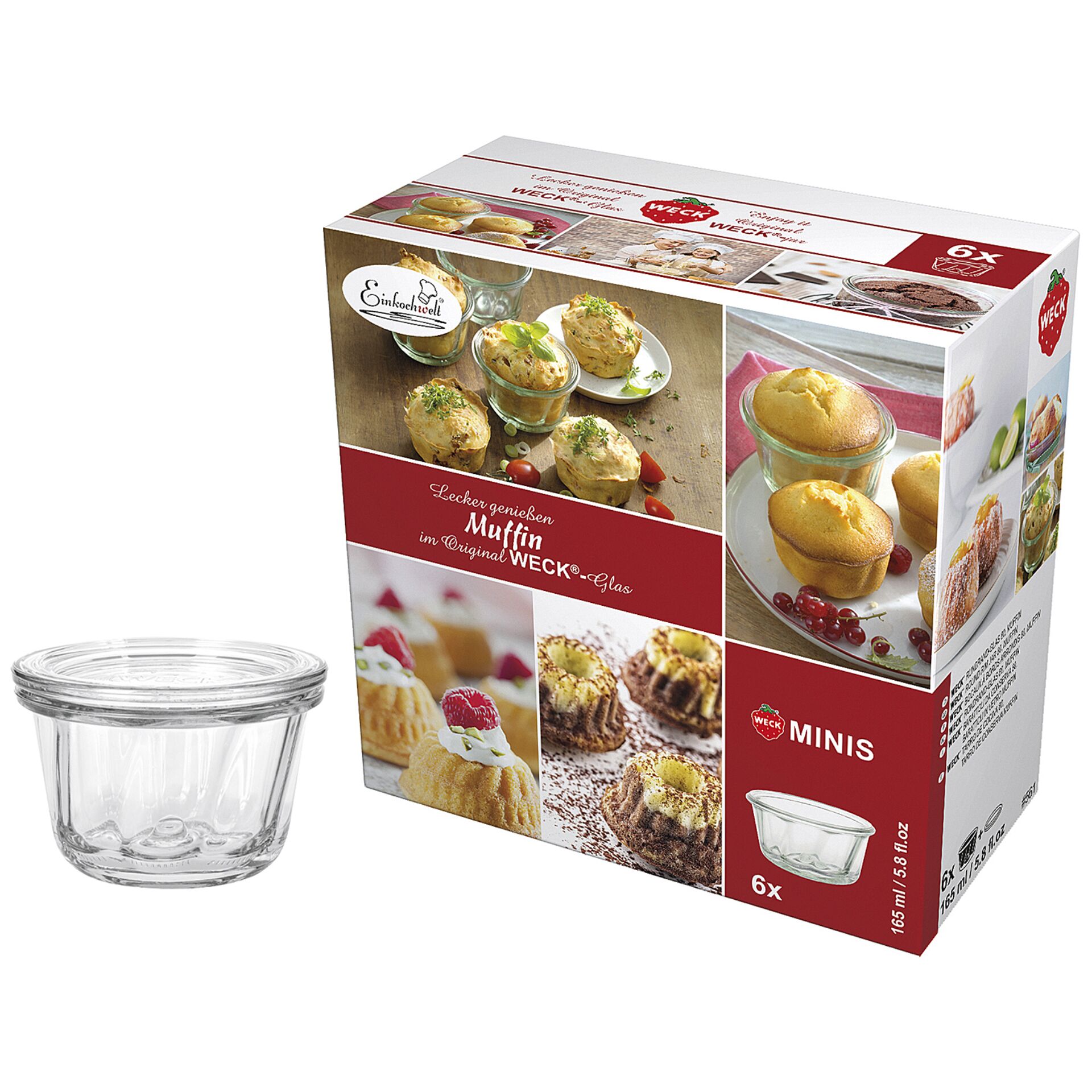 WECK Rundrandglas Gugelhupf 165ml 6er Pack