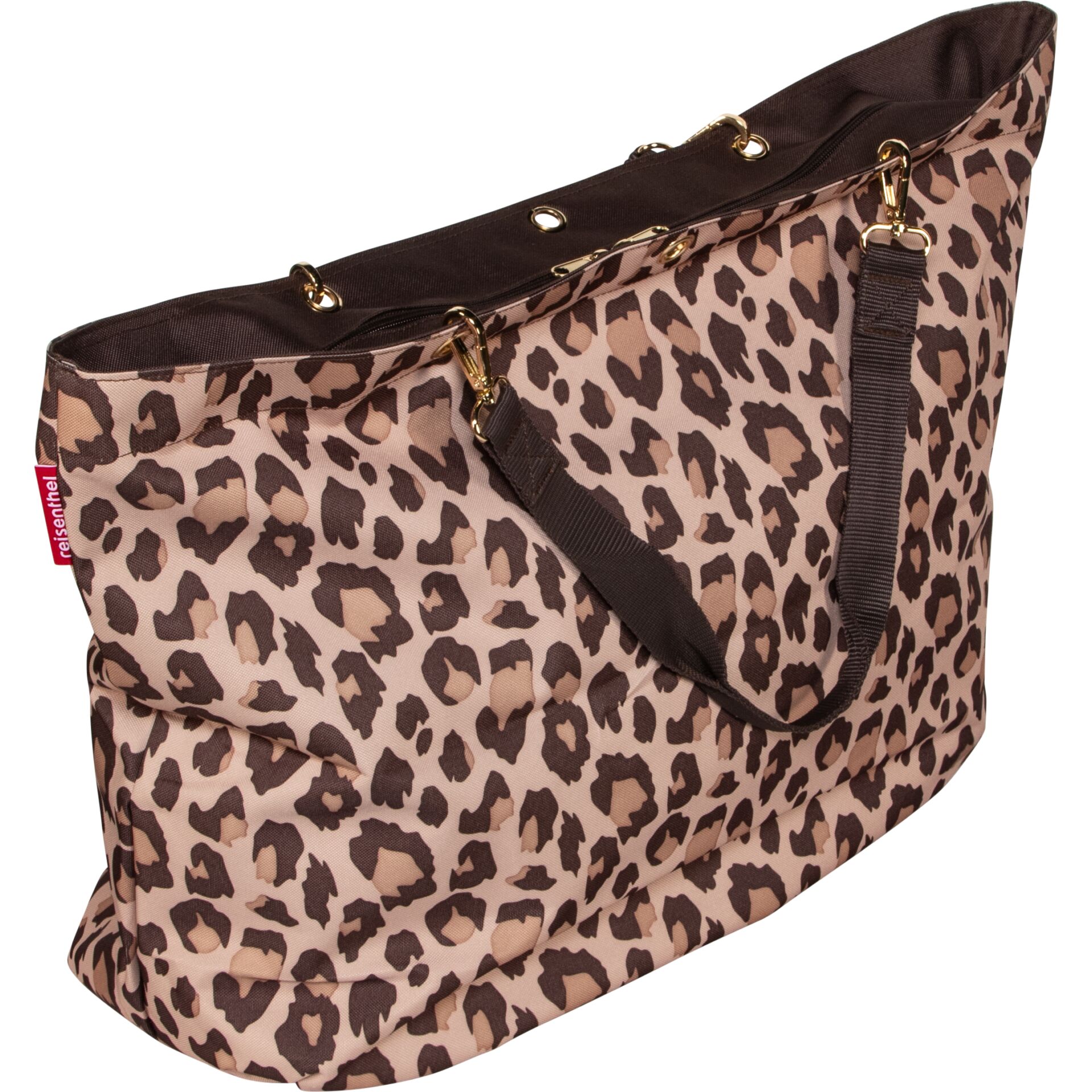 Tasche, Leopardendruck, Reisetasche, Schultergurt, Platzsparend