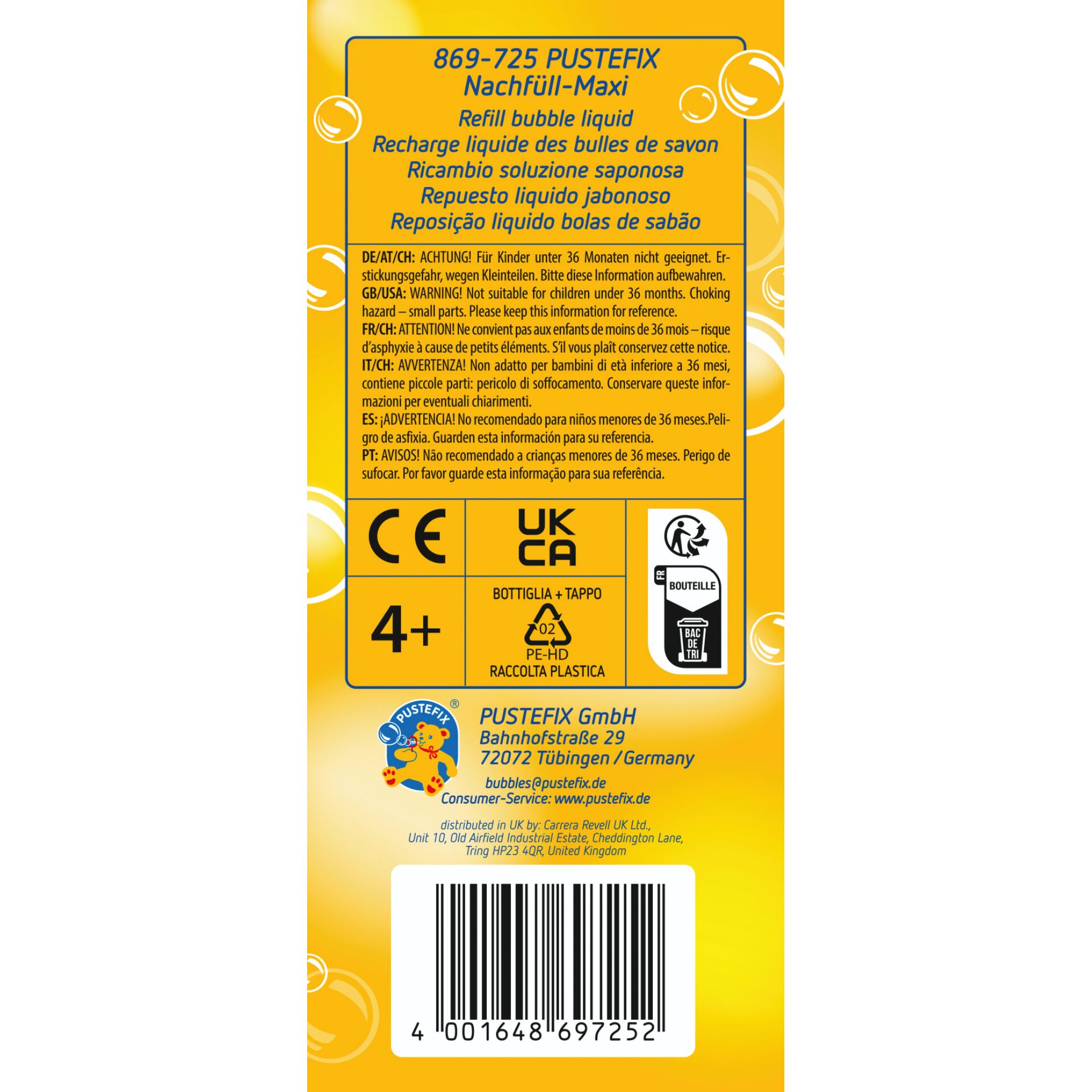 Nachfüll, Blasen, Flüssigkeit, Verpackung, Altersfreigabe4+