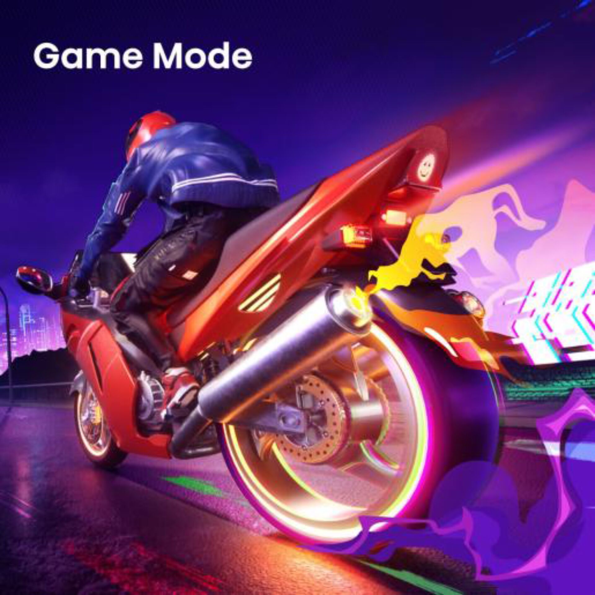 Motorrad, Sportmaschine, Neon-Look, Lack, Felge