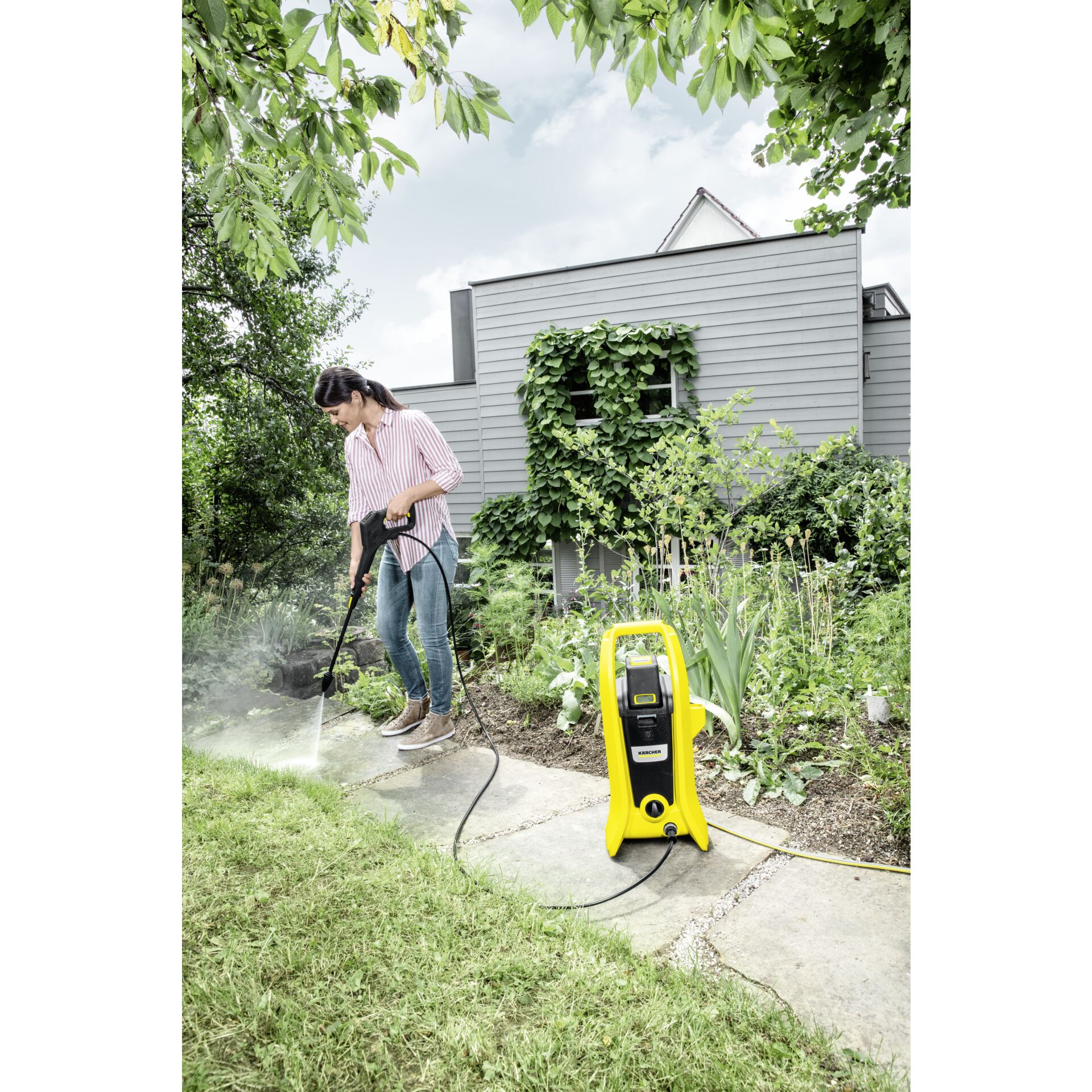 Gras, Rasen, Garten, Person, Gartenarbeit