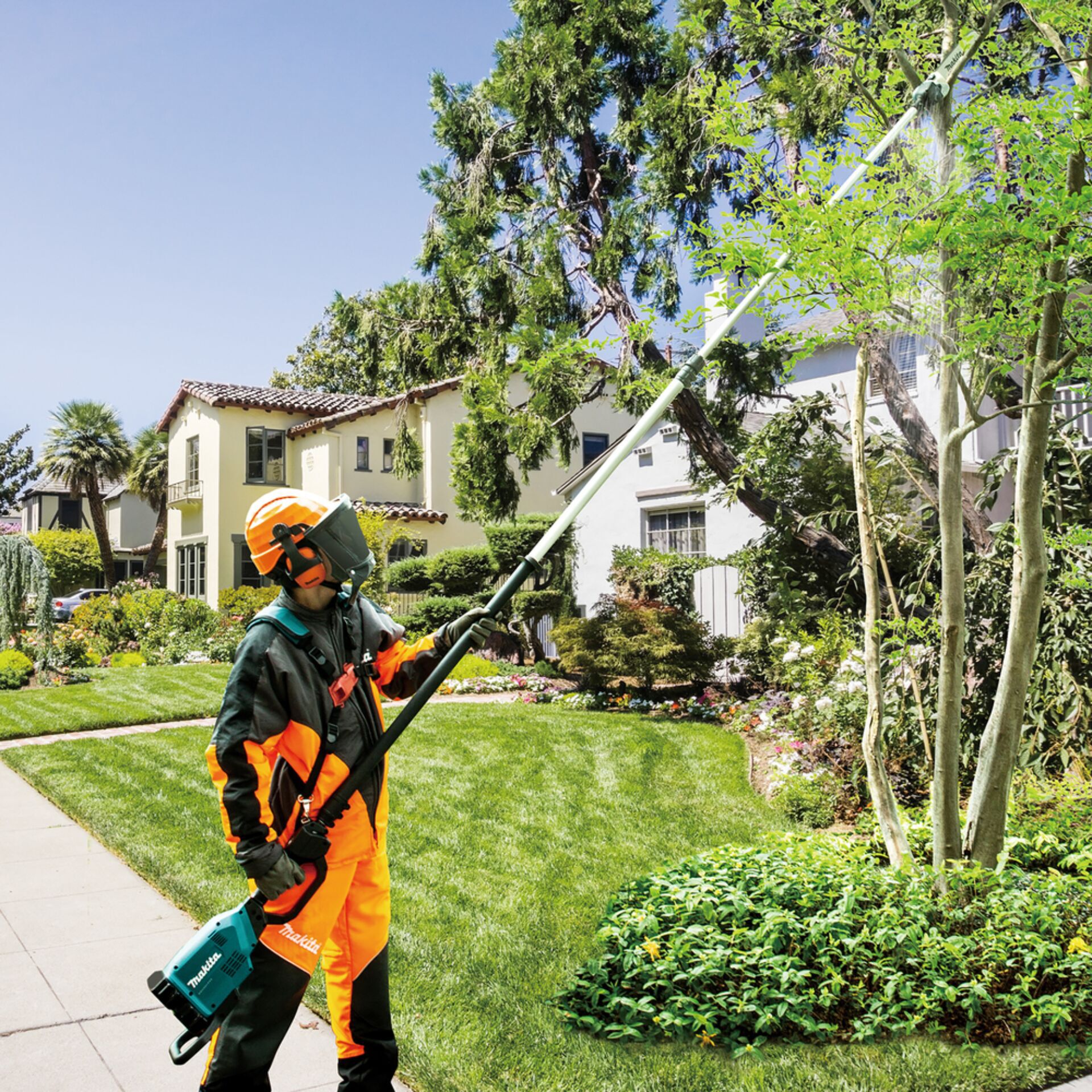 Gras, Rasen, Person, Arbeiter, Helm