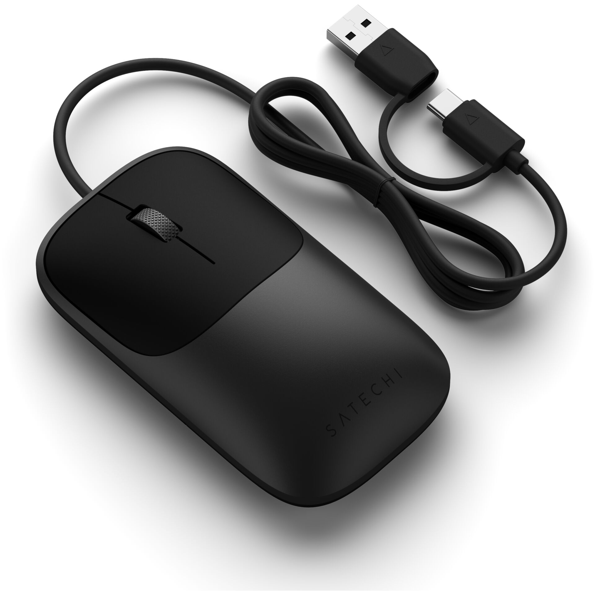 computer mouse, drahtloser Maus, USB-Empfänger, schwarz, ergonomisch