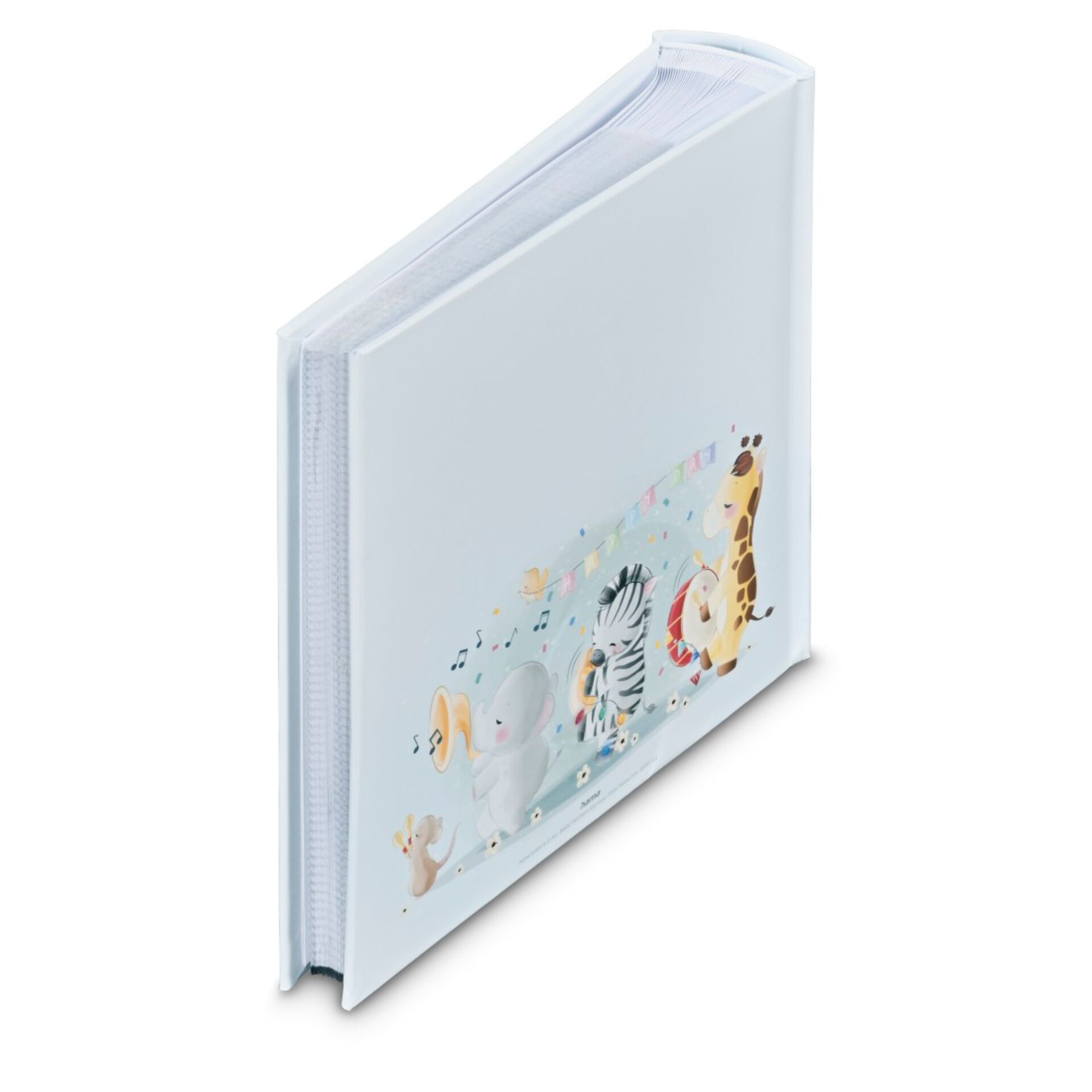 Kinderalbum, Pädagogik, Bindeband, Stoffbuch, Tiermuster