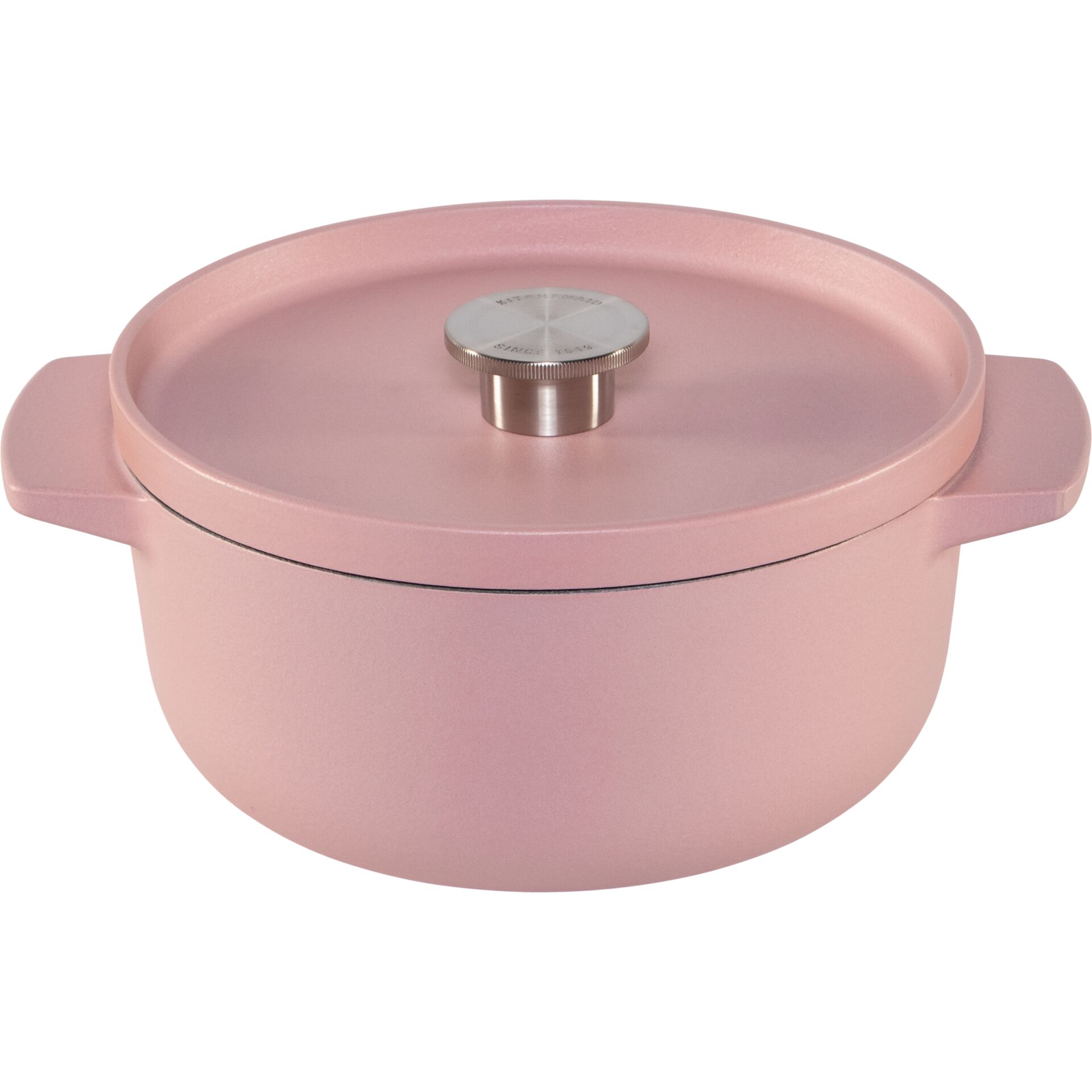 KitchenAid Bräter mit Deckel  Gusseisen 22cm, rosa