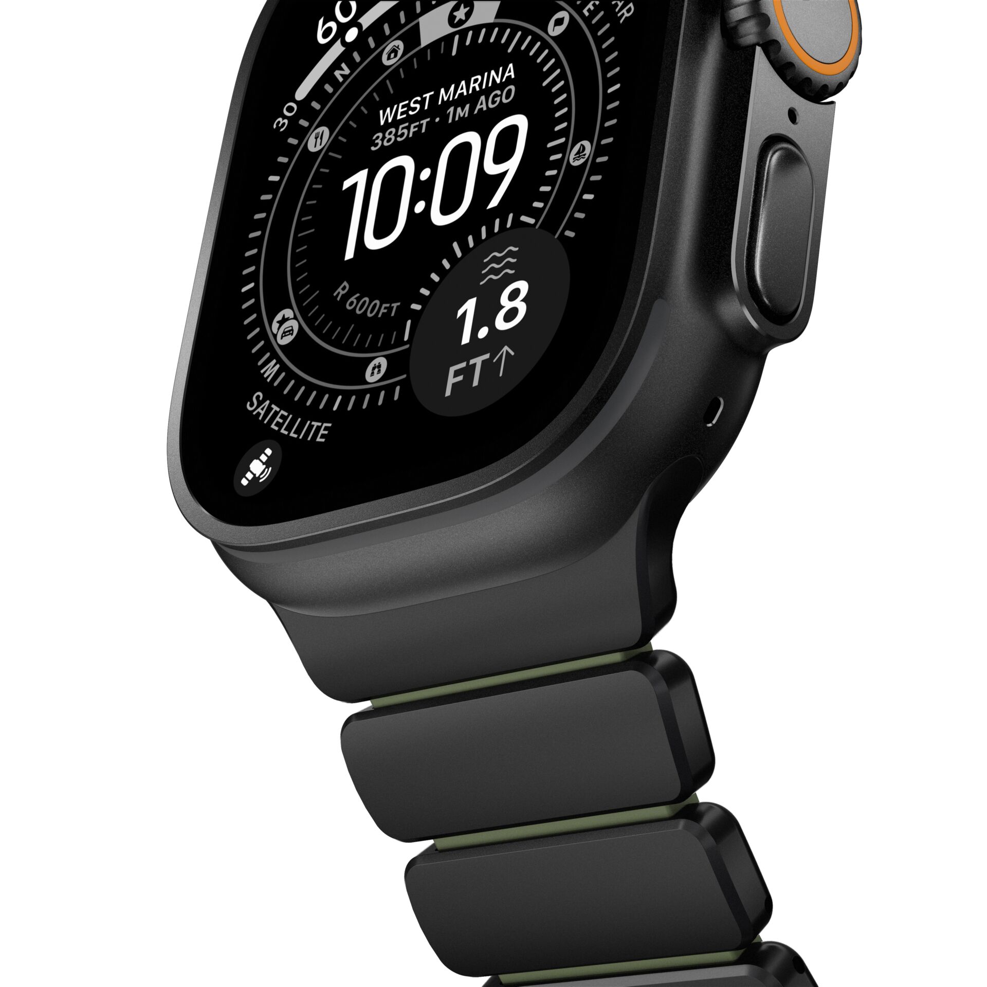Smartwatch, Schwarz, Metallband, Digitales Zifferblatt, Wasserfest