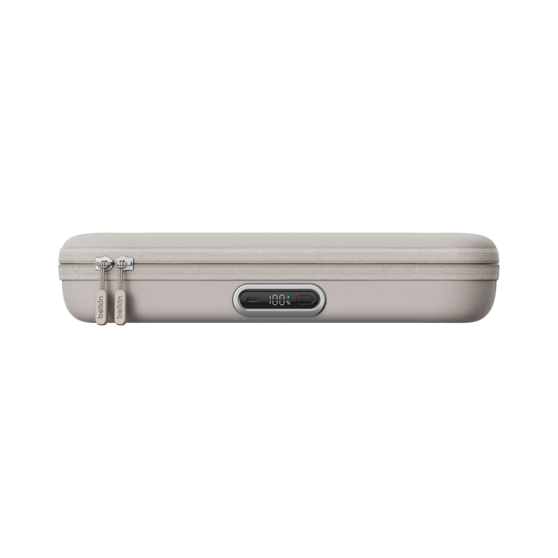 Elektronik-Case, Powerbank, Speicherhülle, Beige, Zipper-Verlauf
